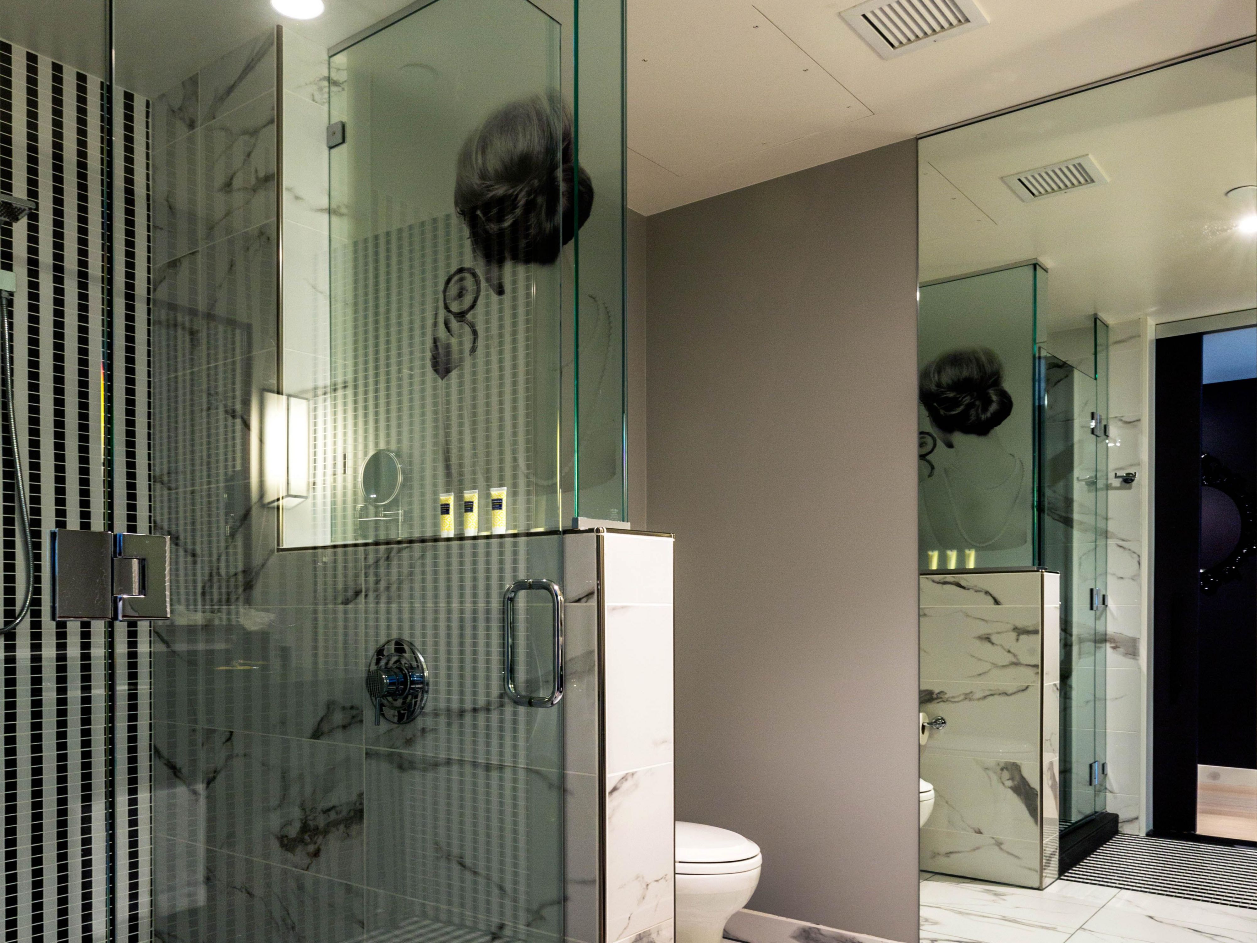 Unwind and refresh in our spacious guest bathroom.