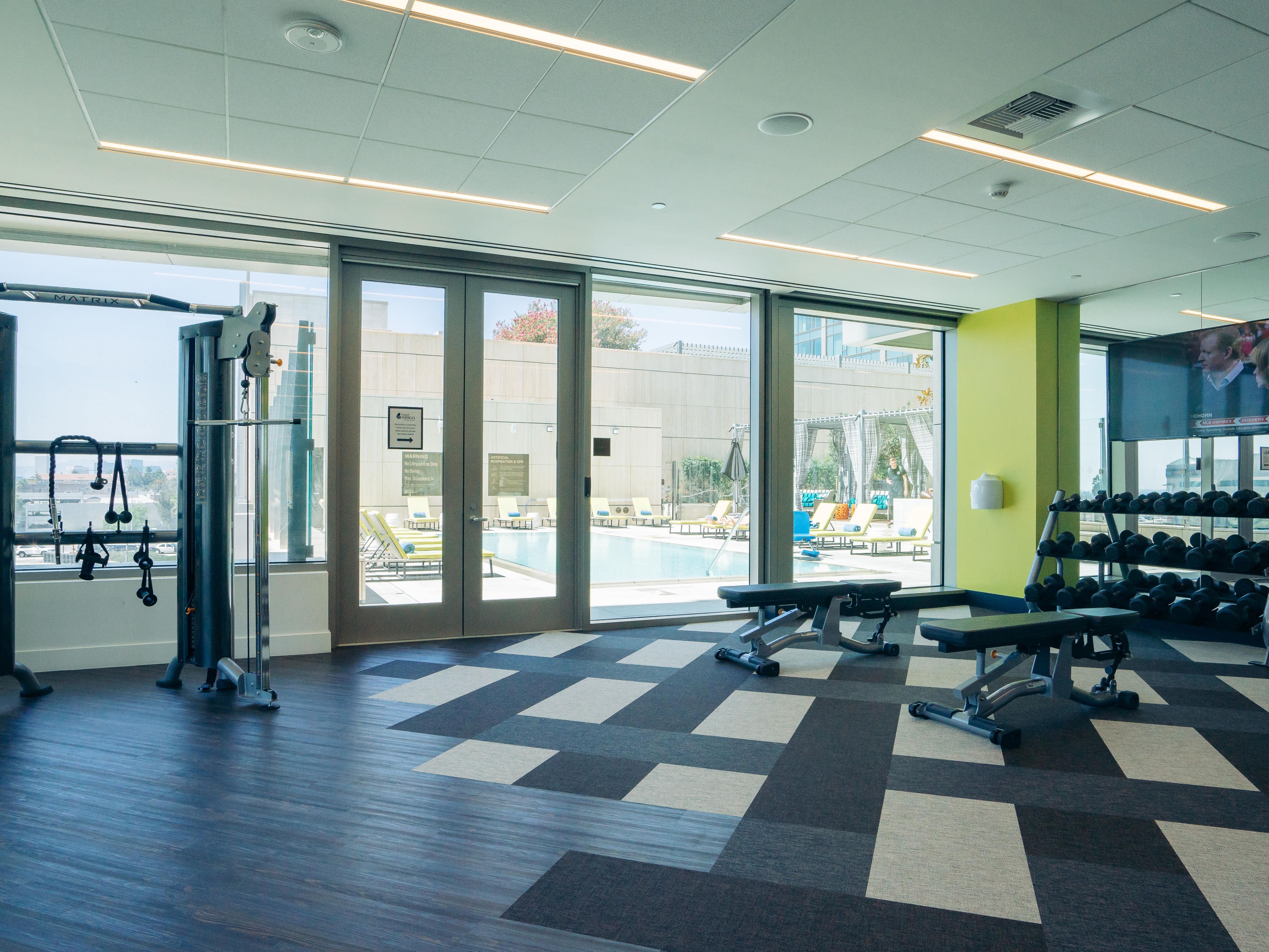 Work up a sweat in our fitness center. 