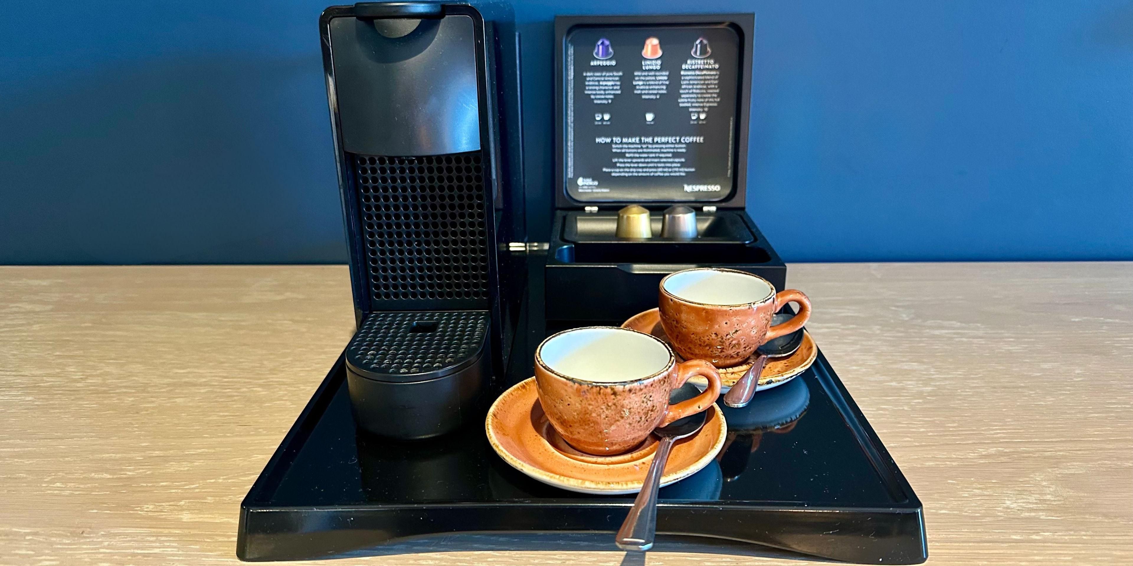Nespresso machines in all superior rooms and suites