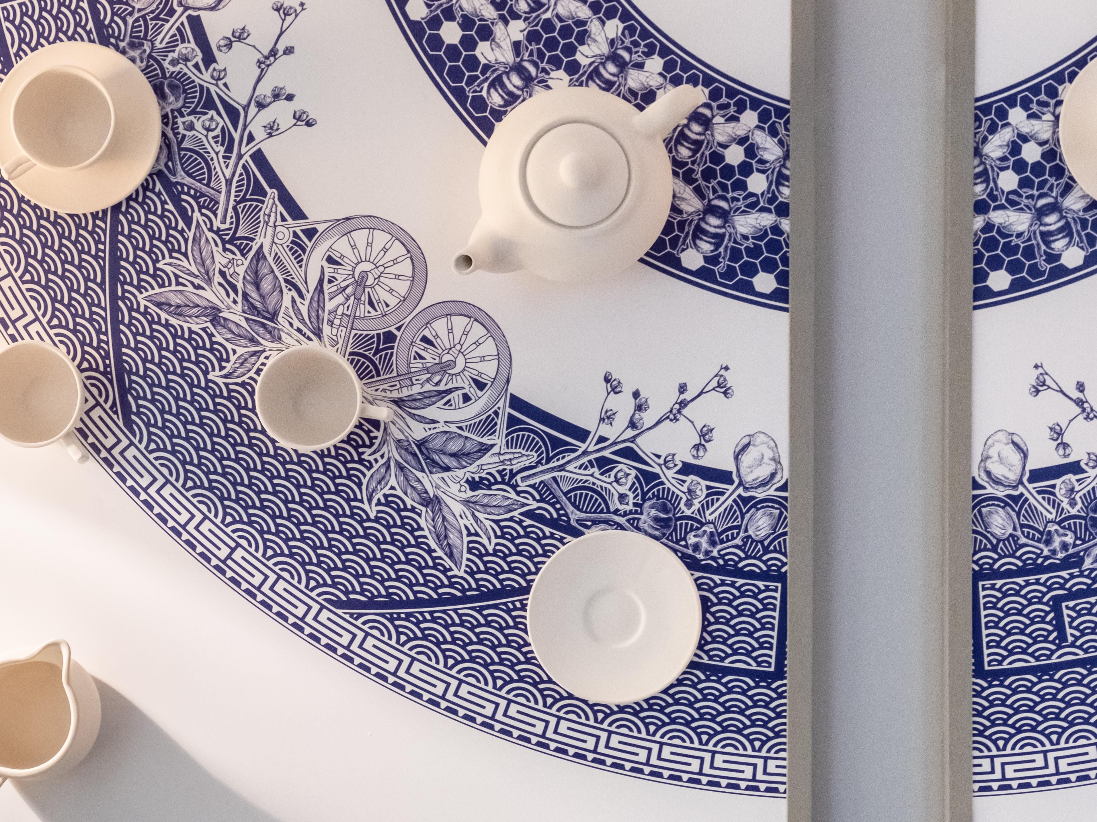 Inspired by our Grade II listed City Buildings, originally built between 1865 and 1875 as a tea warehouse, you’ll find the rich timber, brass, and porcelain details reflecting the materiality of the traditional teacup and warehouses that dominated the streets of Manchester during the Victorian Period in our Tea Rooms.