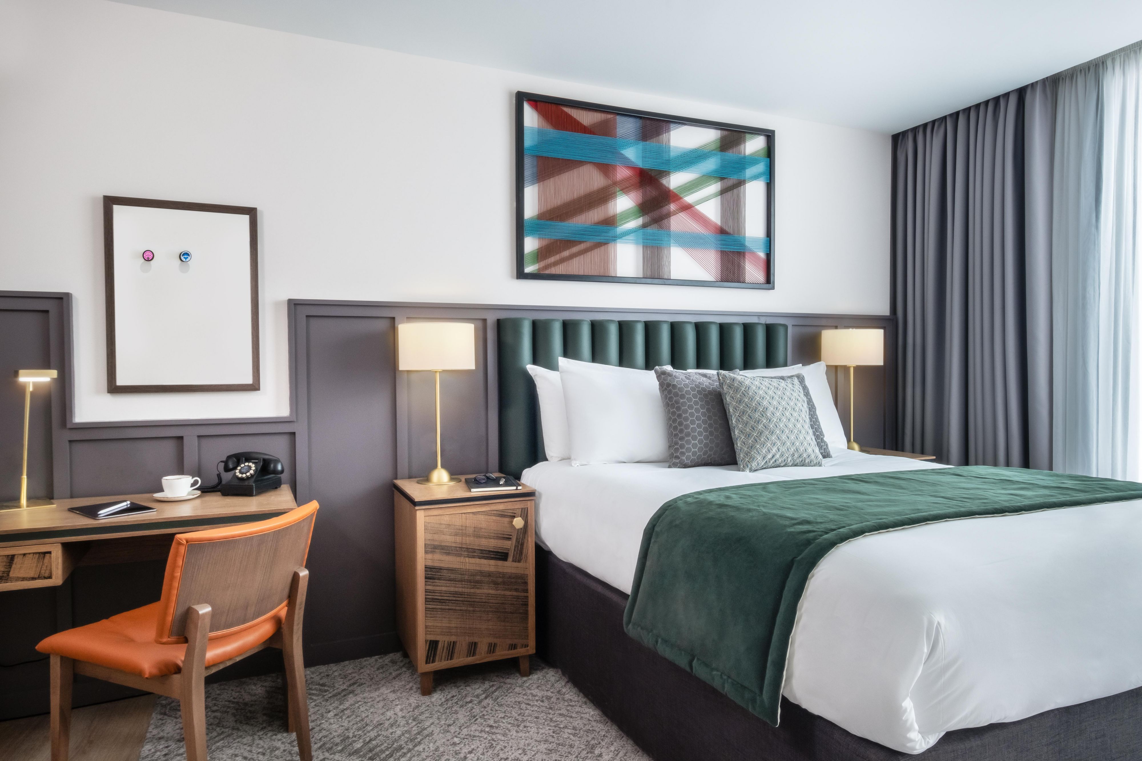 Our distinctively designed, spacious superior rooms introduce textiles and detailing to celebrate Manchester’s creative and industrial heritage.
