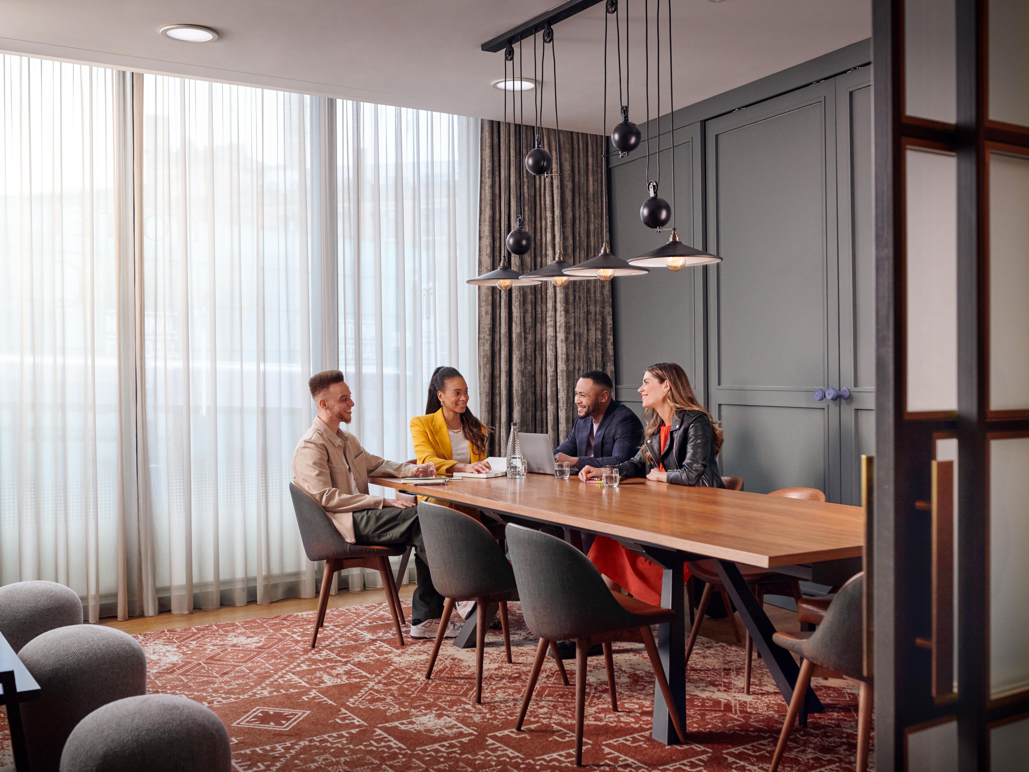 The floor to ceiling windows let in plenty of natural light