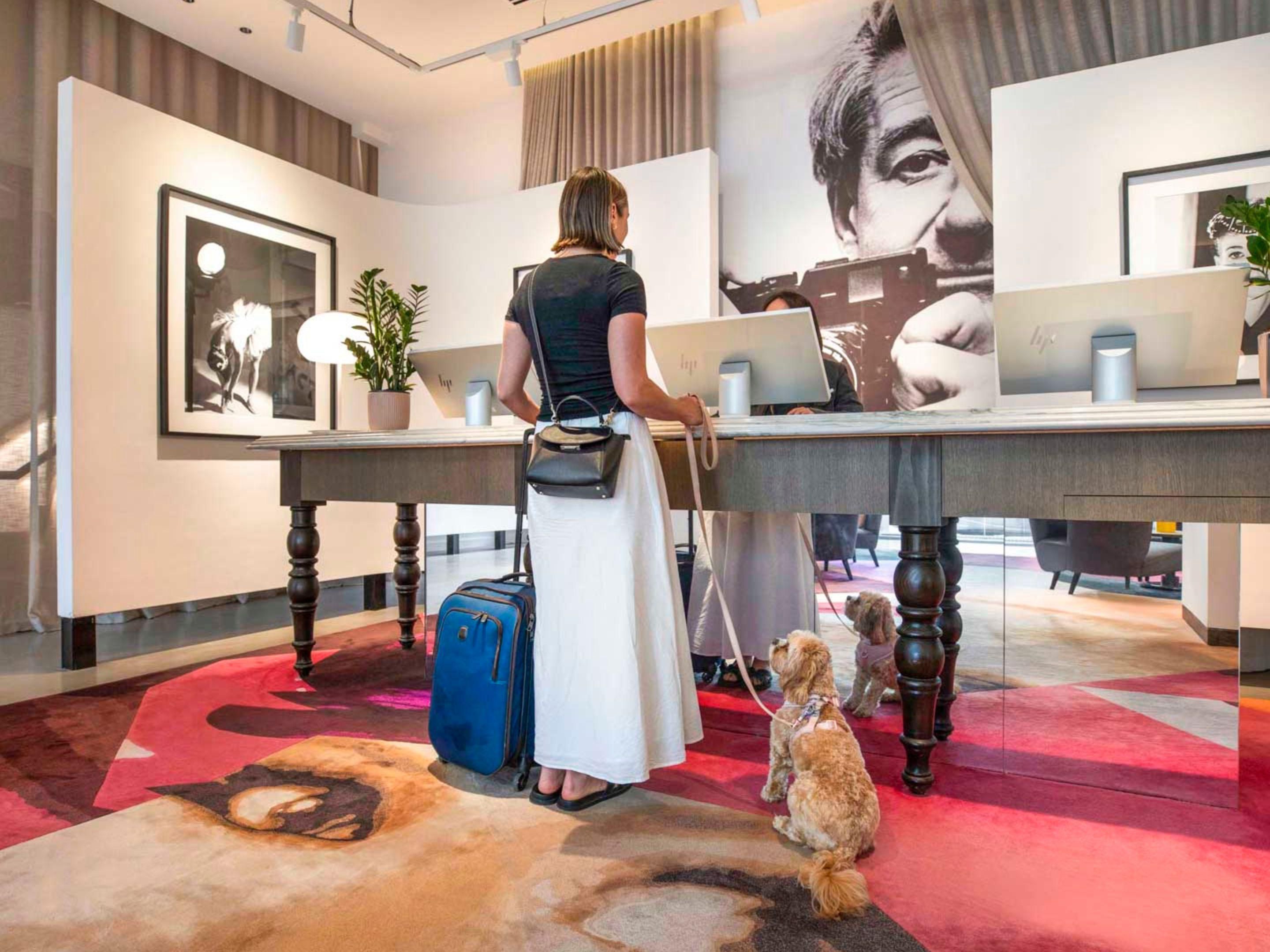 Dogs are welcome at Hotel Indigo when you book our Pet Package. Maximum weight is 40kg. Dogs are welcome in the Lobby Lounge but must not be left unattended in guest rooms. To enquire or book, call direct and speak with our friendly reservations staff. 