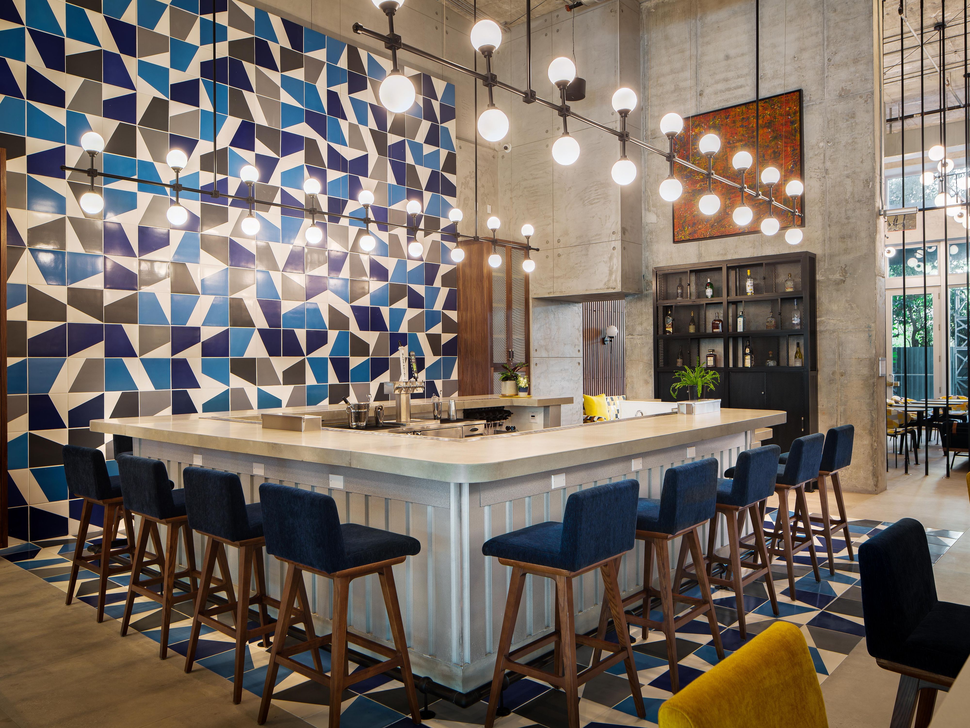 Enjoy craft beers and american cuisine at our Bar and Lounge.