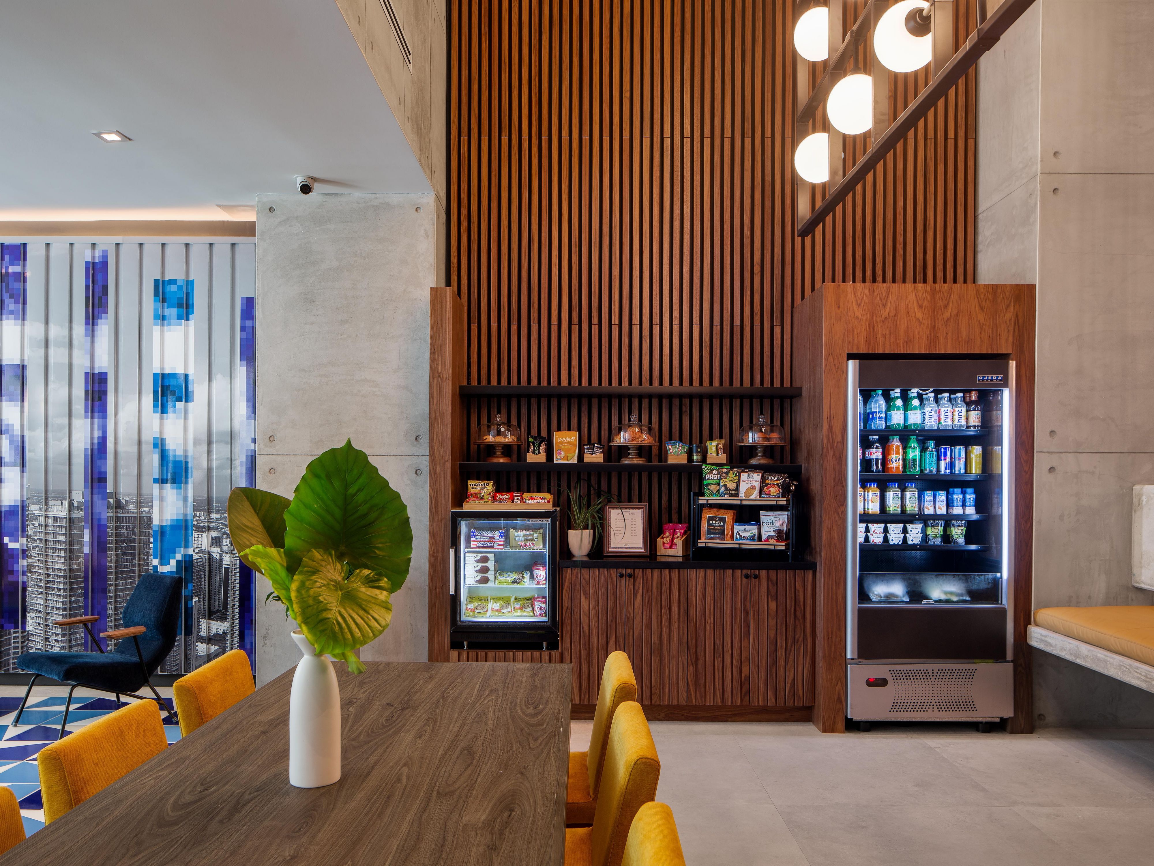 Take a break and grab a snack in the Market Place.