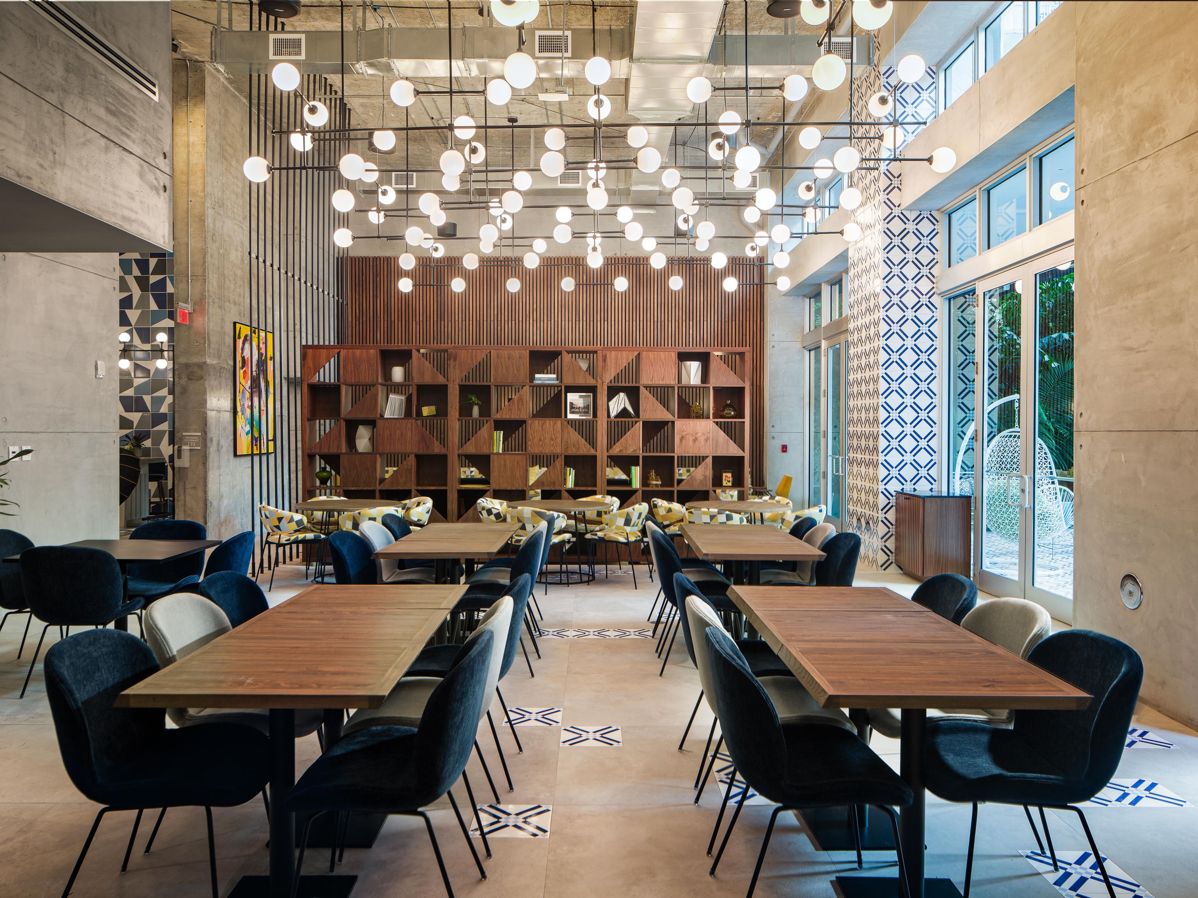 Restaurant seating at Mosaico Kitchen + Bar
