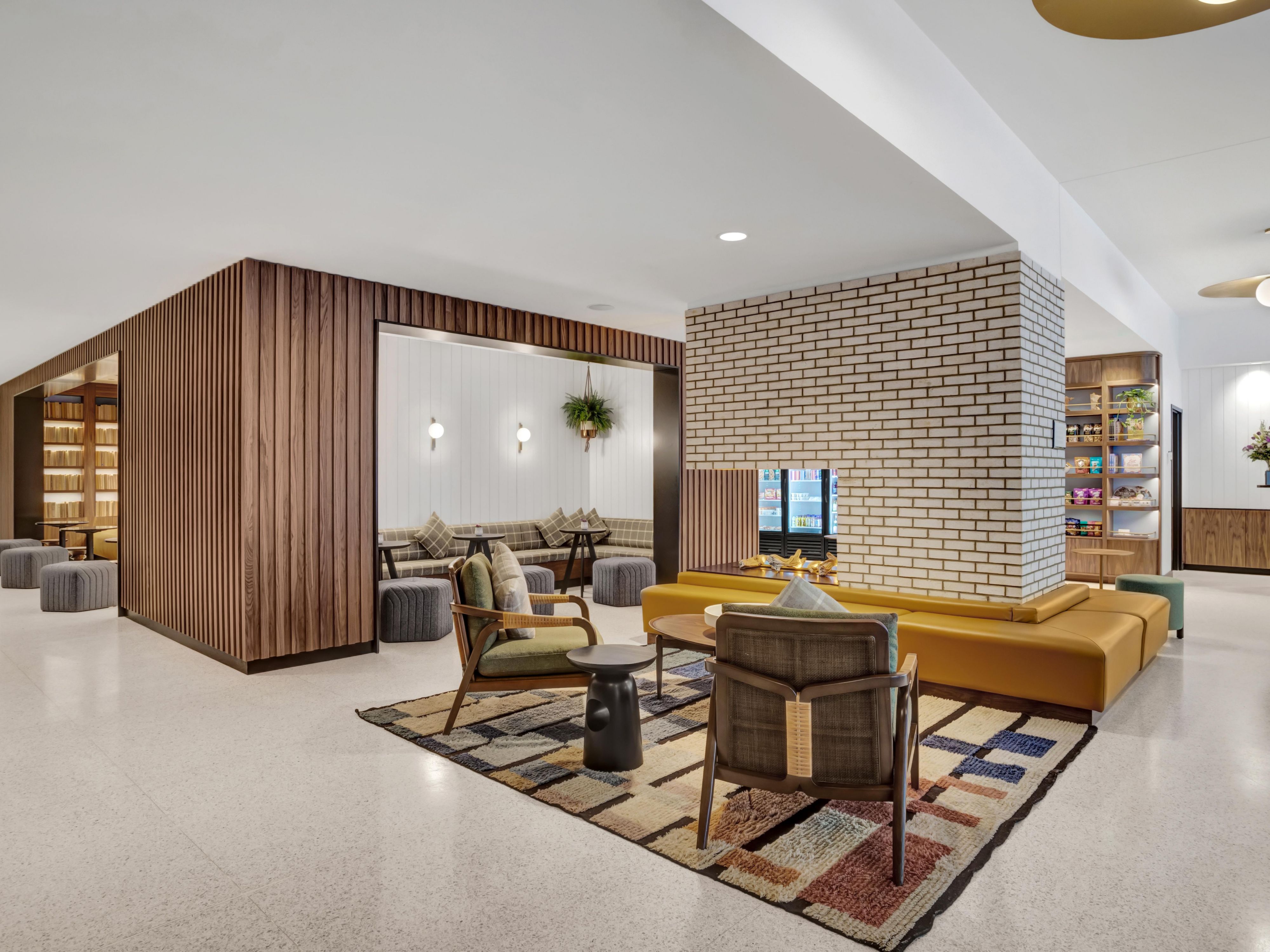 Our lobby is perfect for gatherings with colleagues and friends