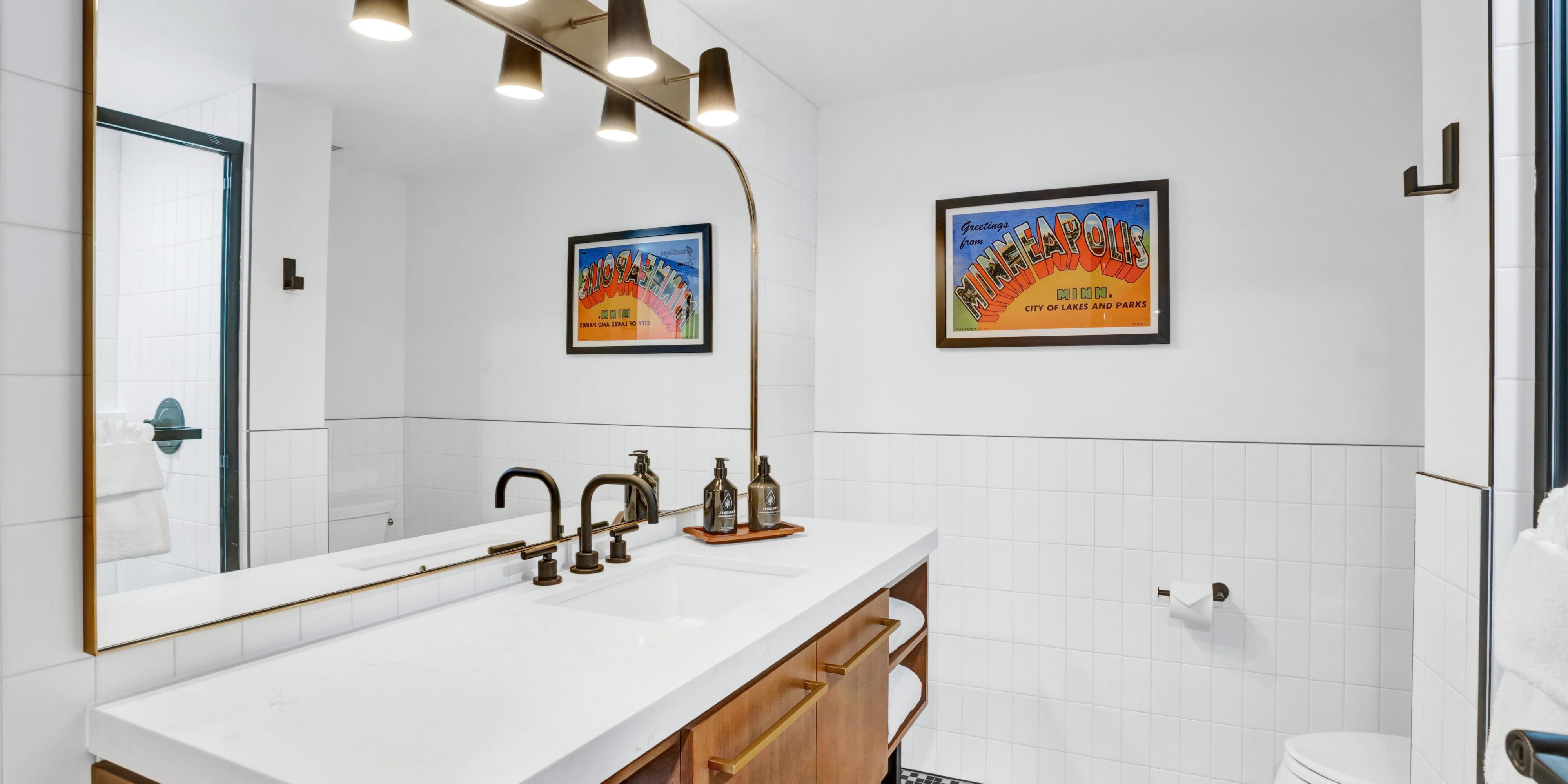 Spacious vanity for getting ready in style and comfort.