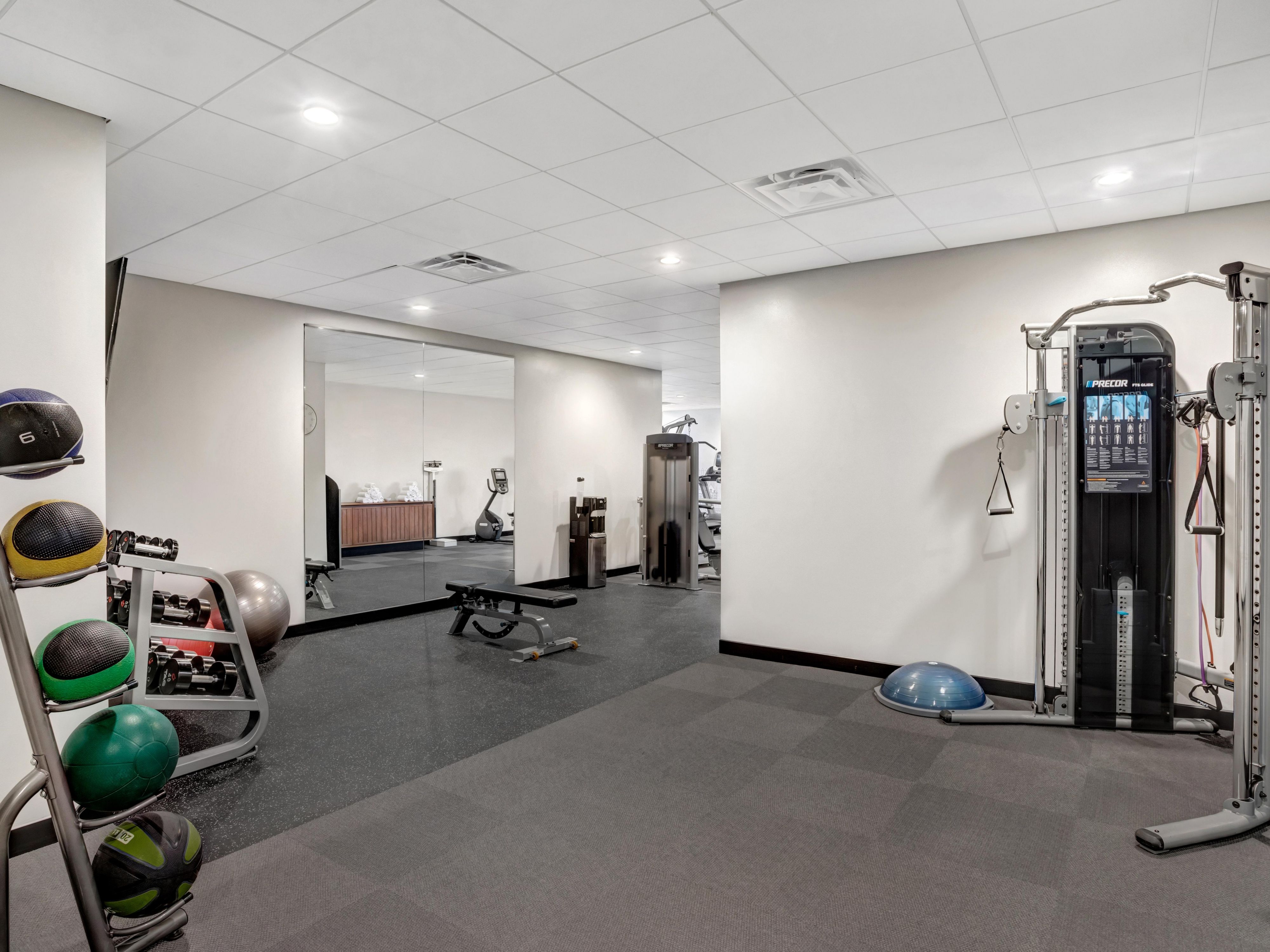 Our fitness studio is large enough for any workout, anytime.