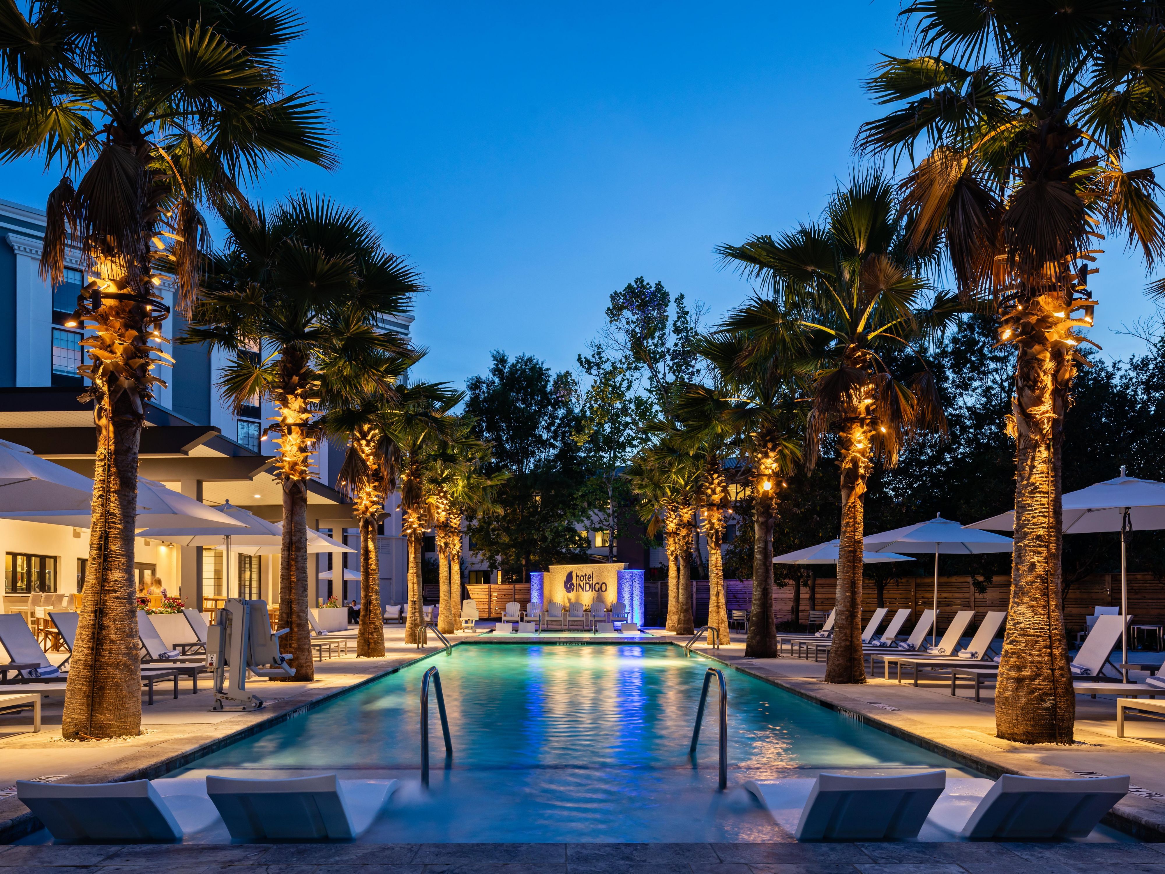 Our outdoor heated pool is where Mount Pleasant unwinds in style. Framed by swaying palms, in-water loungers, and private cabanas, it’s more than a place to cool off, it’s a laid-back social hub. On weekends, live music sets the tone while craft cocktails flow from the indoor-outdoor bar just steps away.