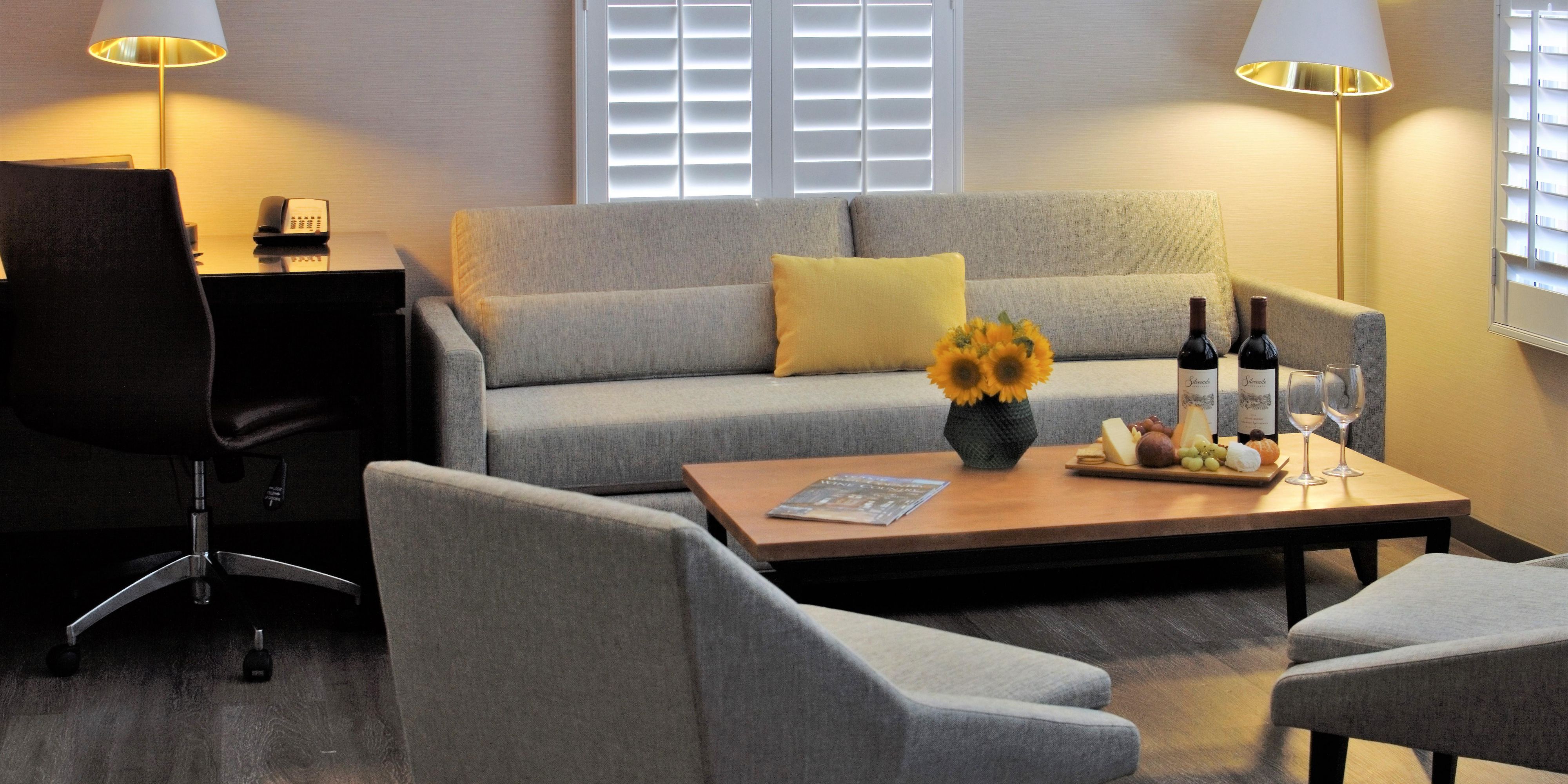 This living area is the perfect place to connect with friends.