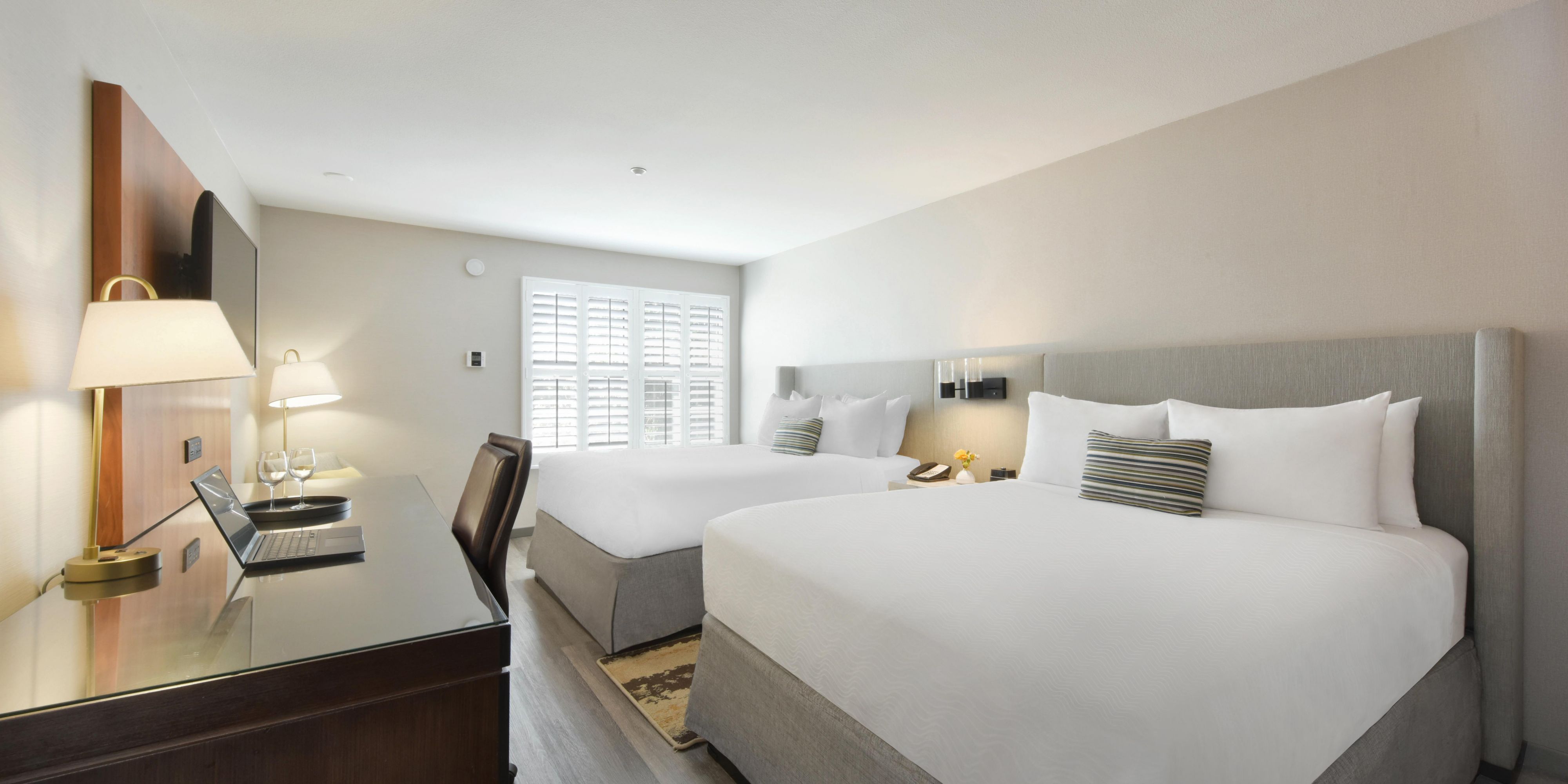 Double queen bedrooms with plenty of natural light 