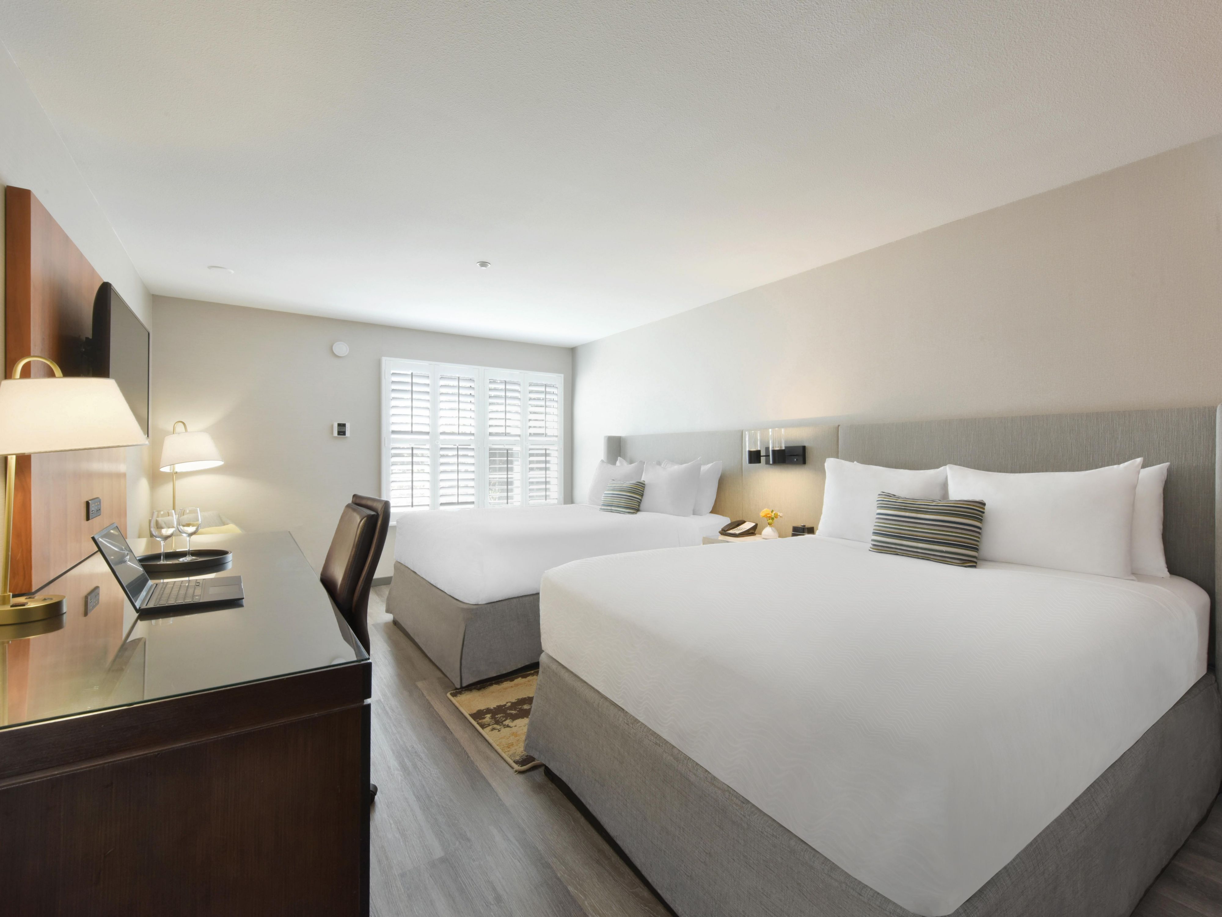 Double queen bedrooms with plenty of natural light 