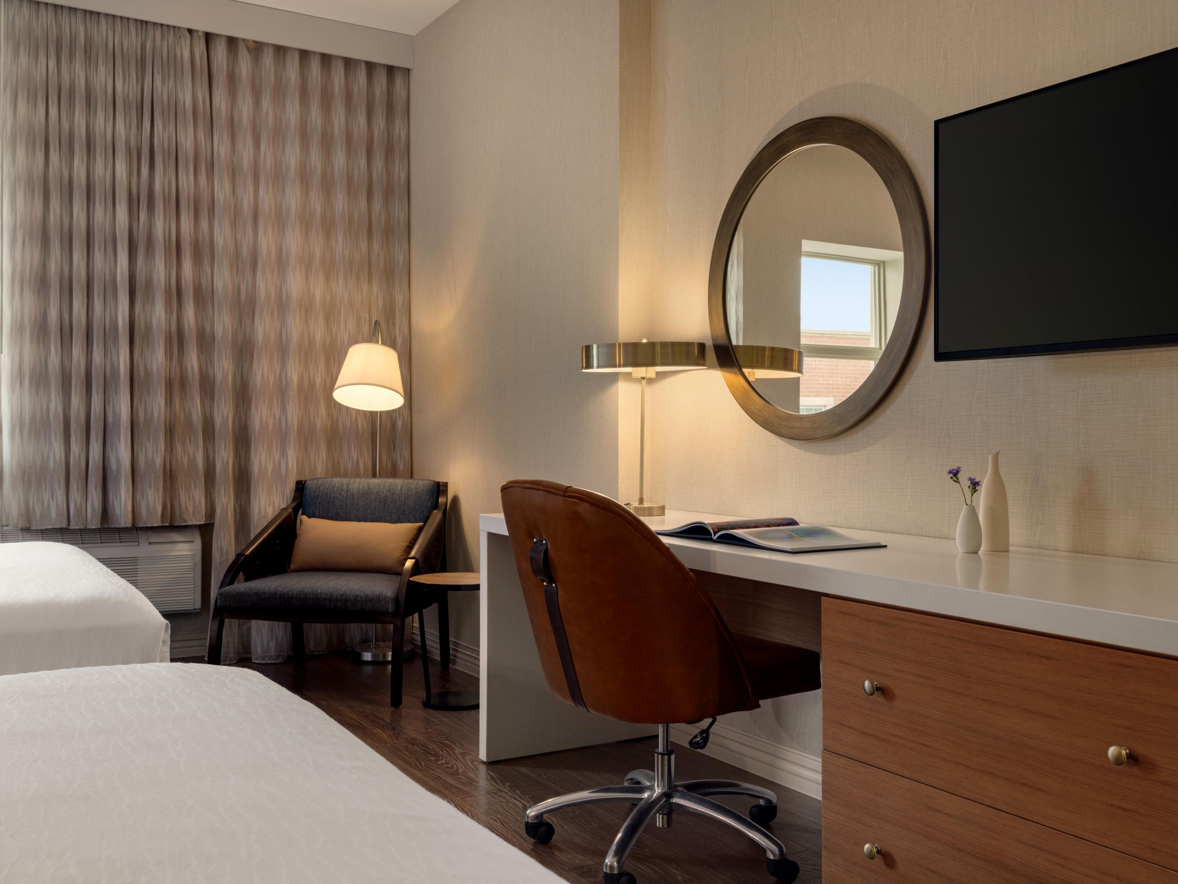 Our room desk area is perfect for work or planning your day.