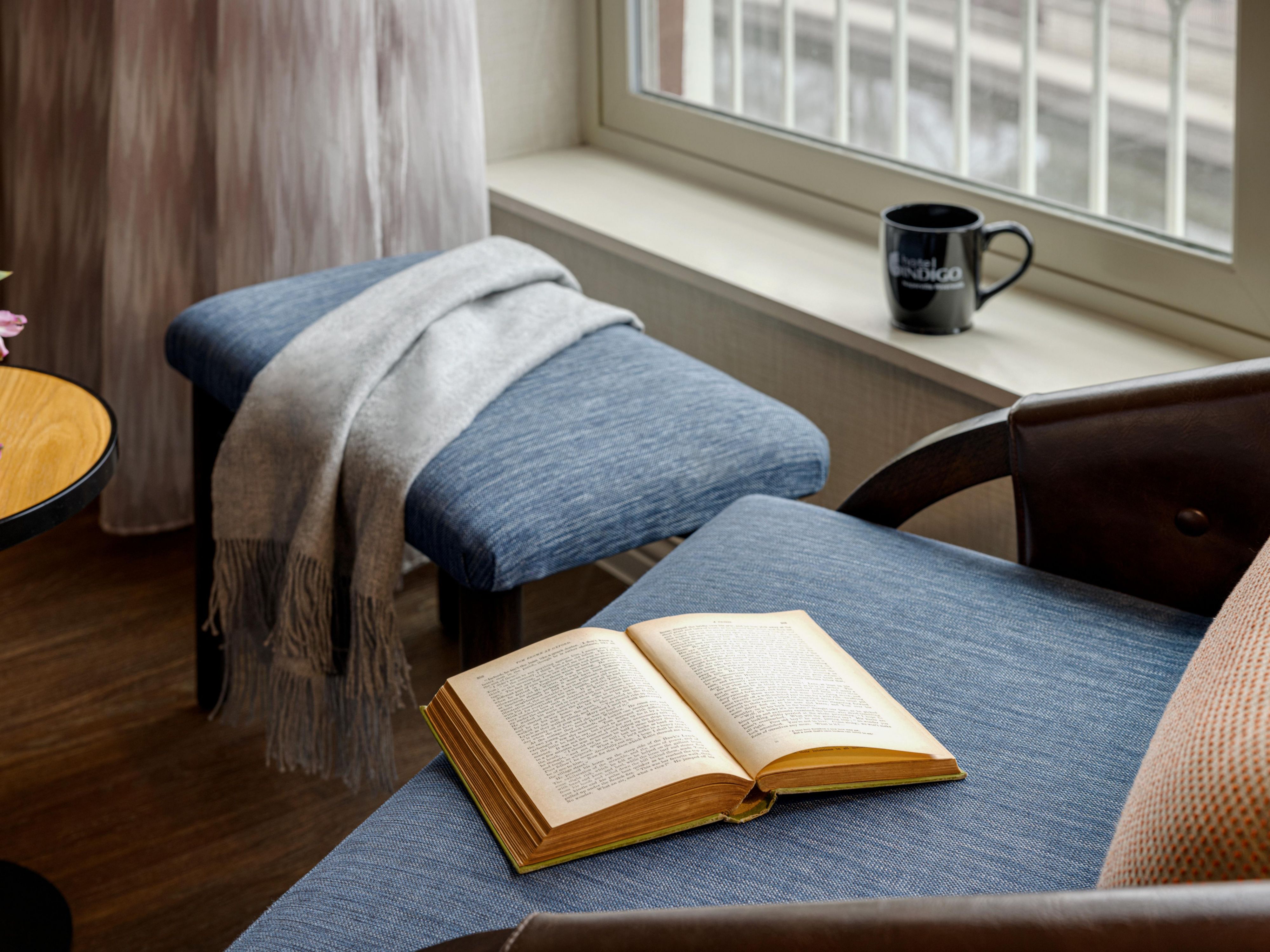 Find a space for a good read and coffee. 