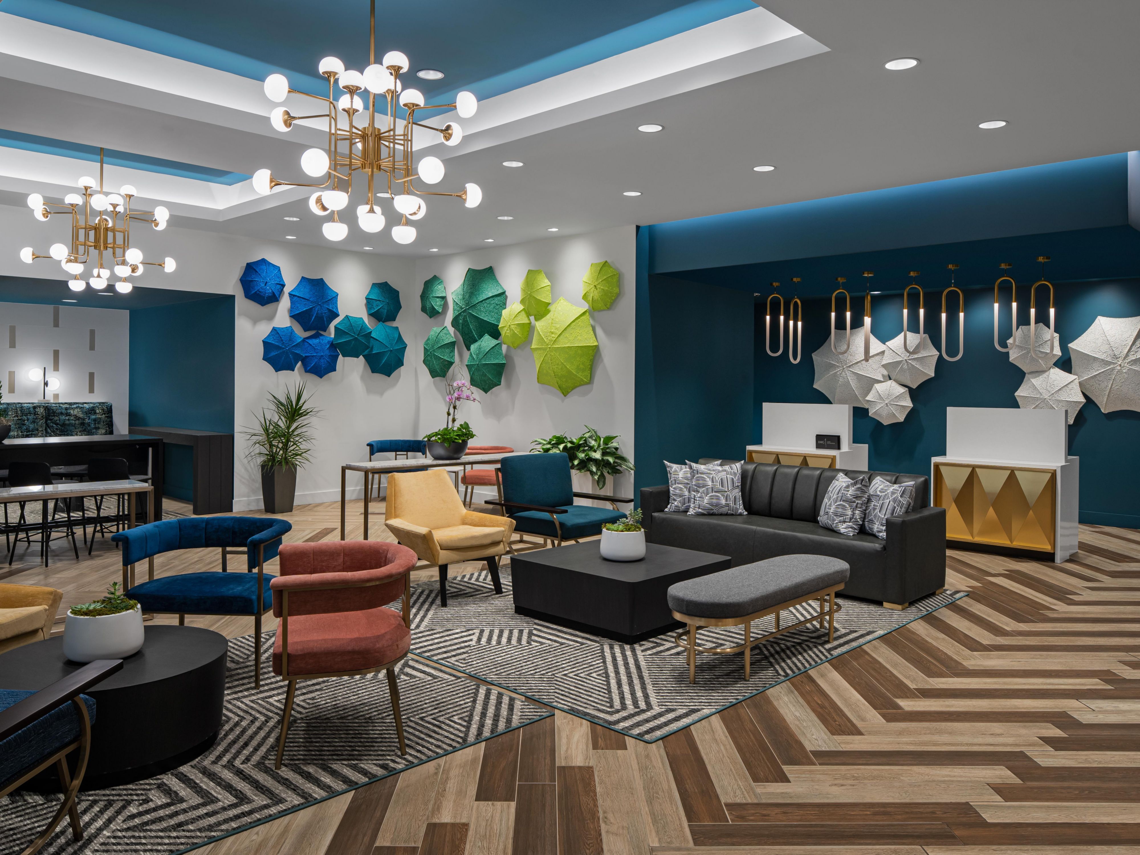 Relax in our spacious lobby with ample seating.