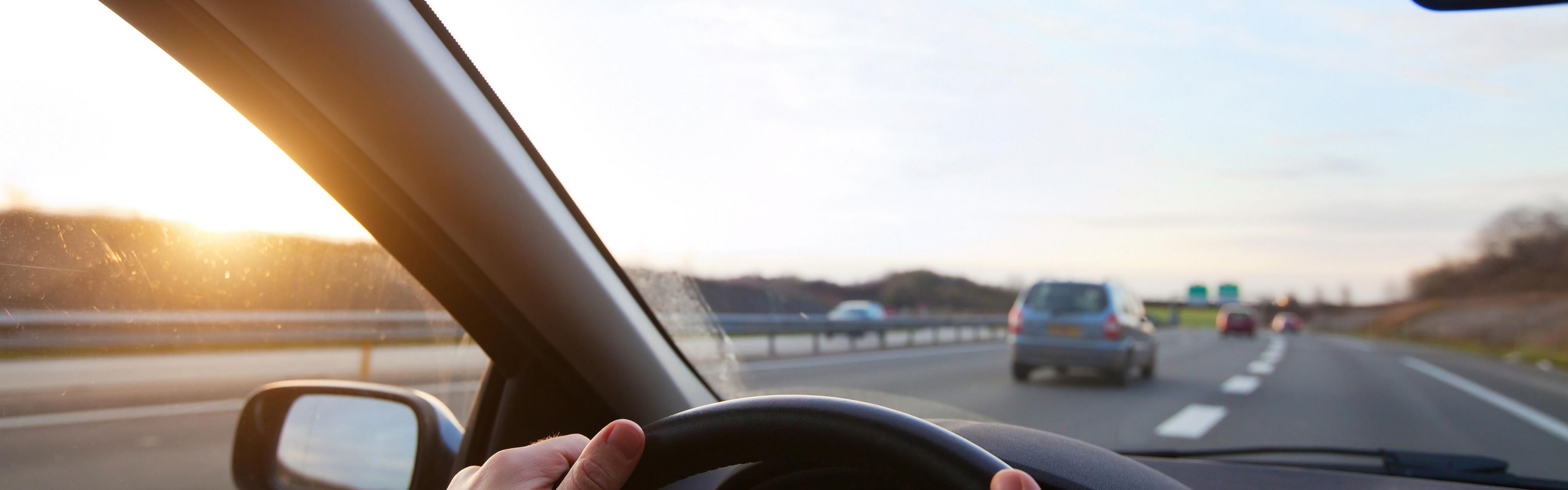 view from the driver seat of a car