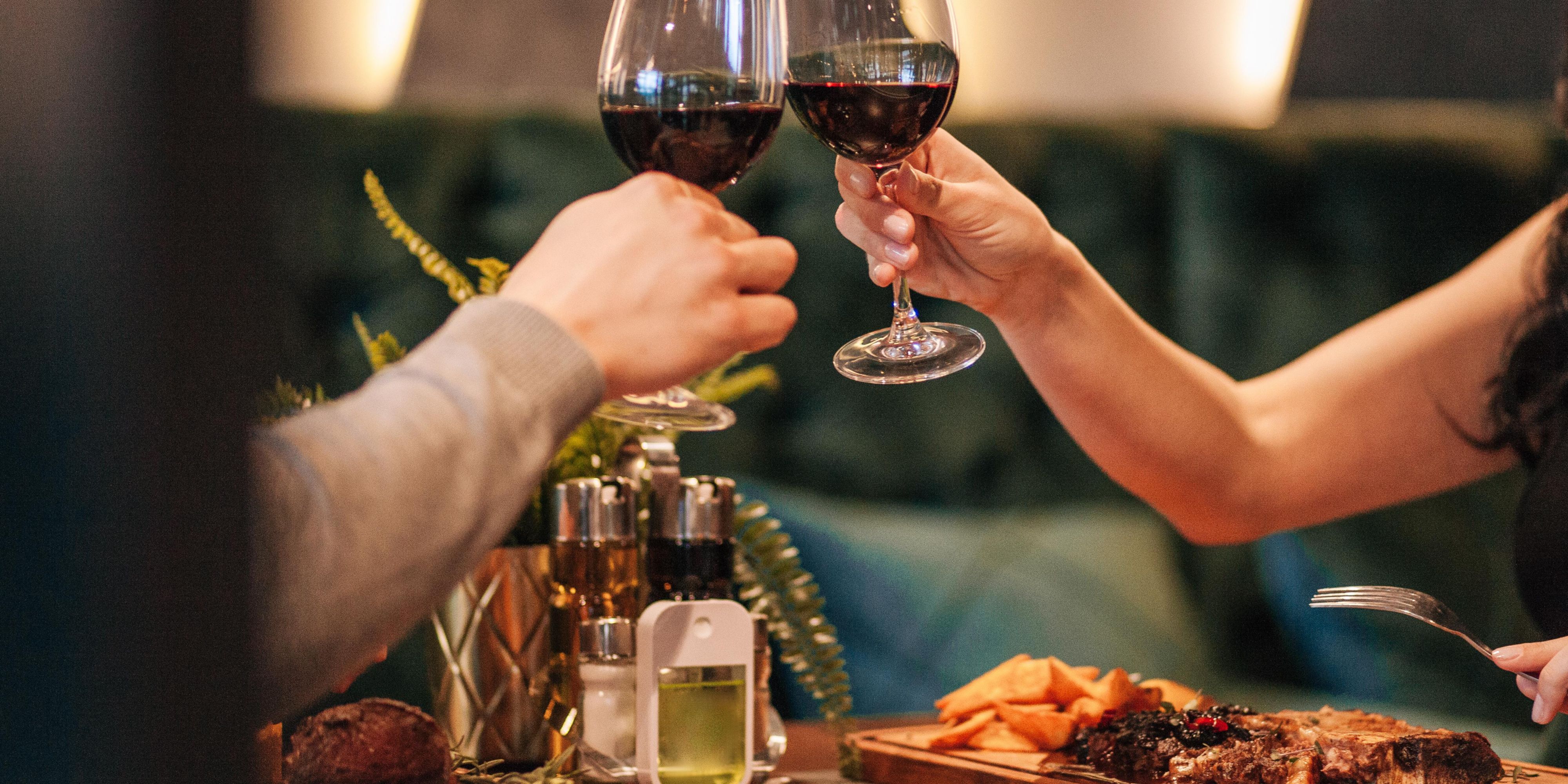 wine at dinner