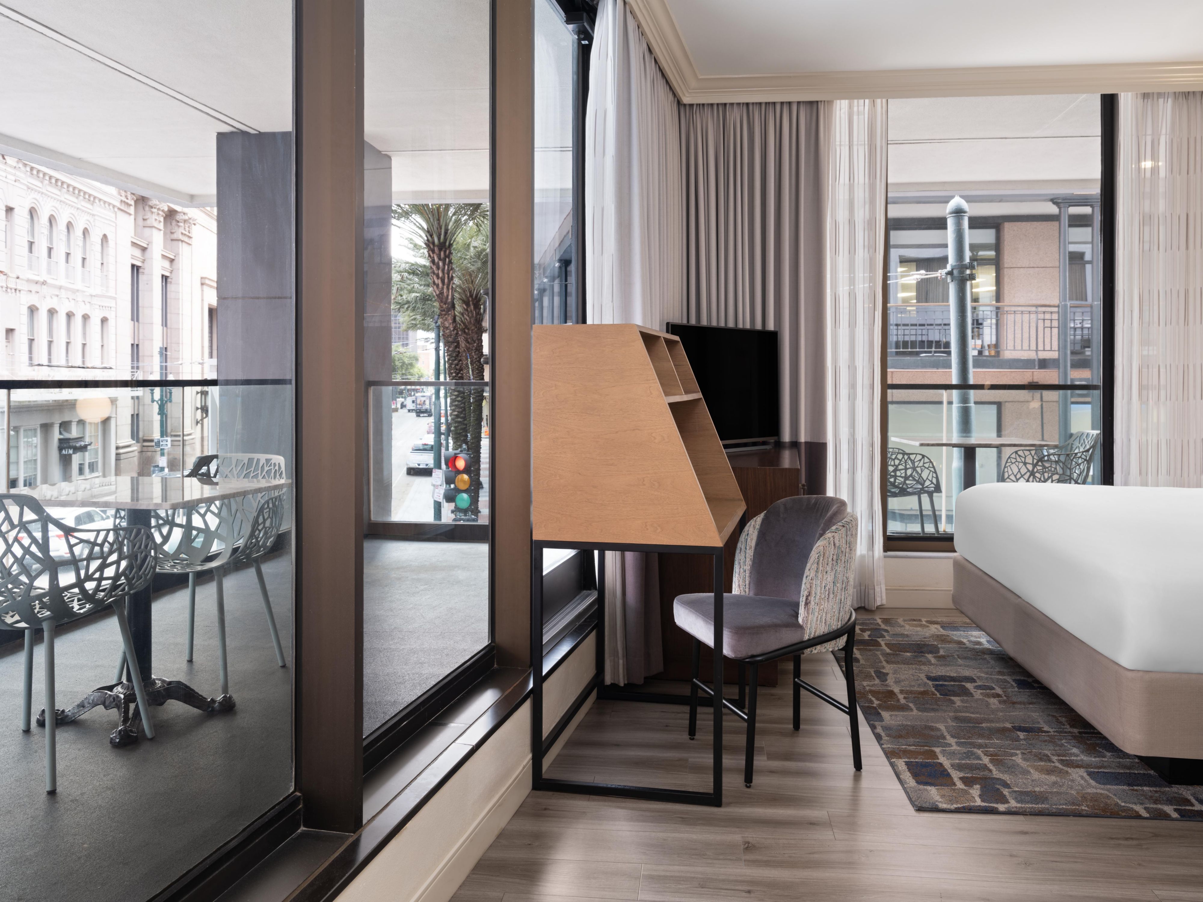 Take in the views from your private balcony in our king room!