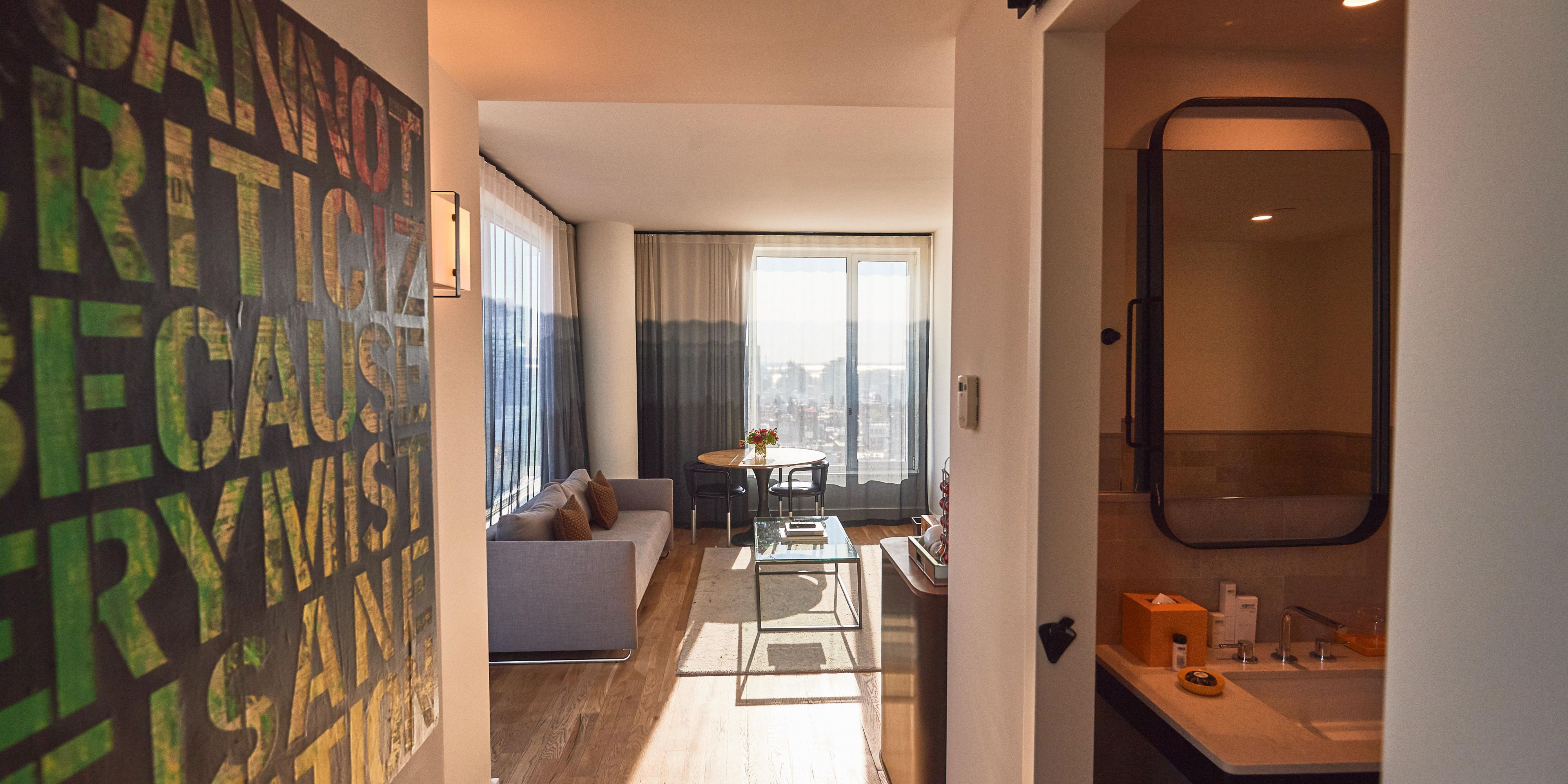 Unwind in our spacious suite with an extended terrace.