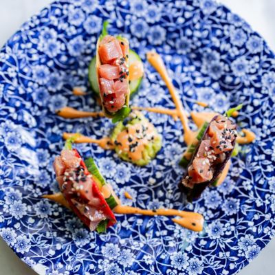 Order the Tuna appetizer at Highwater Rooftop.