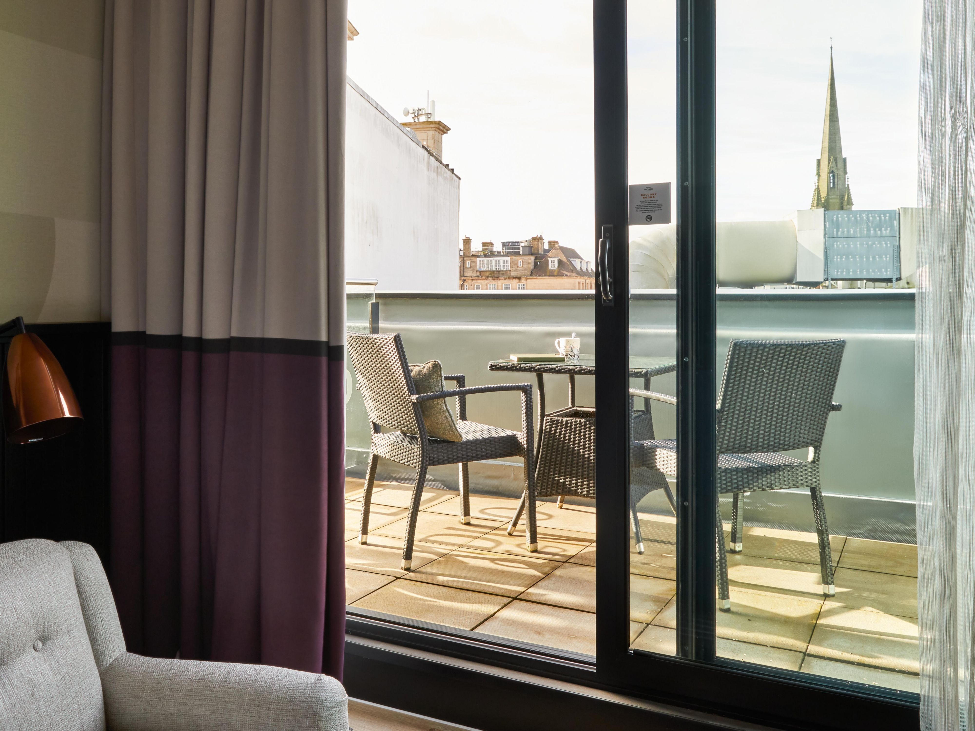 Views of the city with your morning coffee