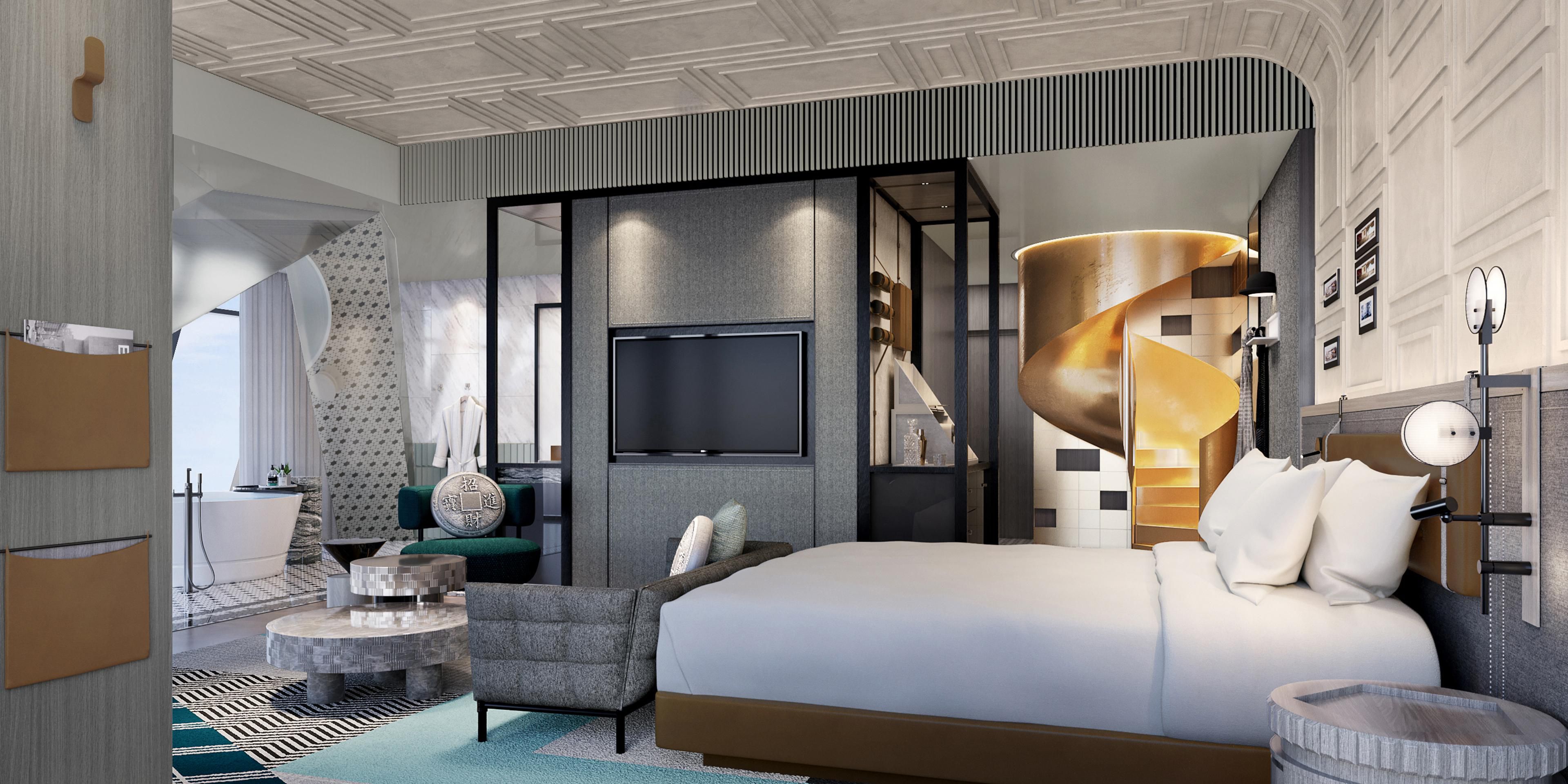 1 King One Bedroom Duplex Suite