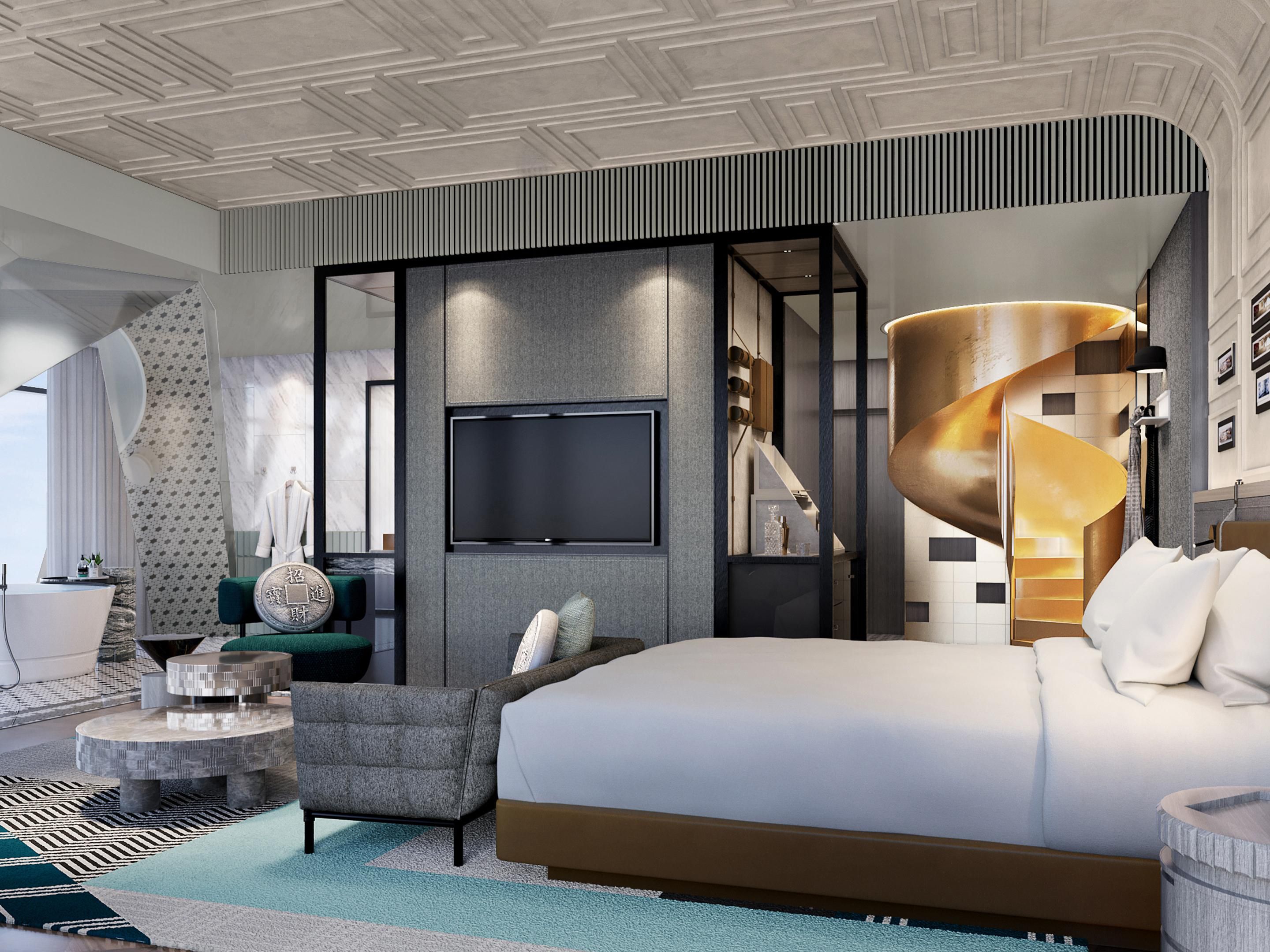 1 King One Bedroom Duplex Suite