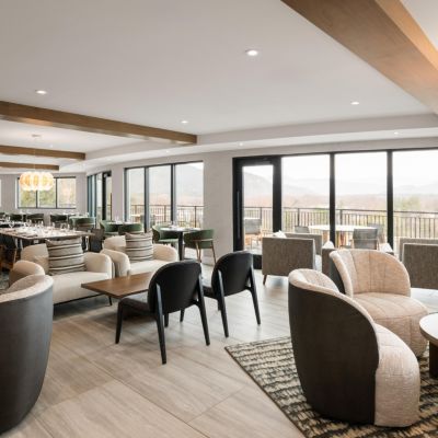 Elevated dining and mountain views at Viewpoint Rooftop Eatery