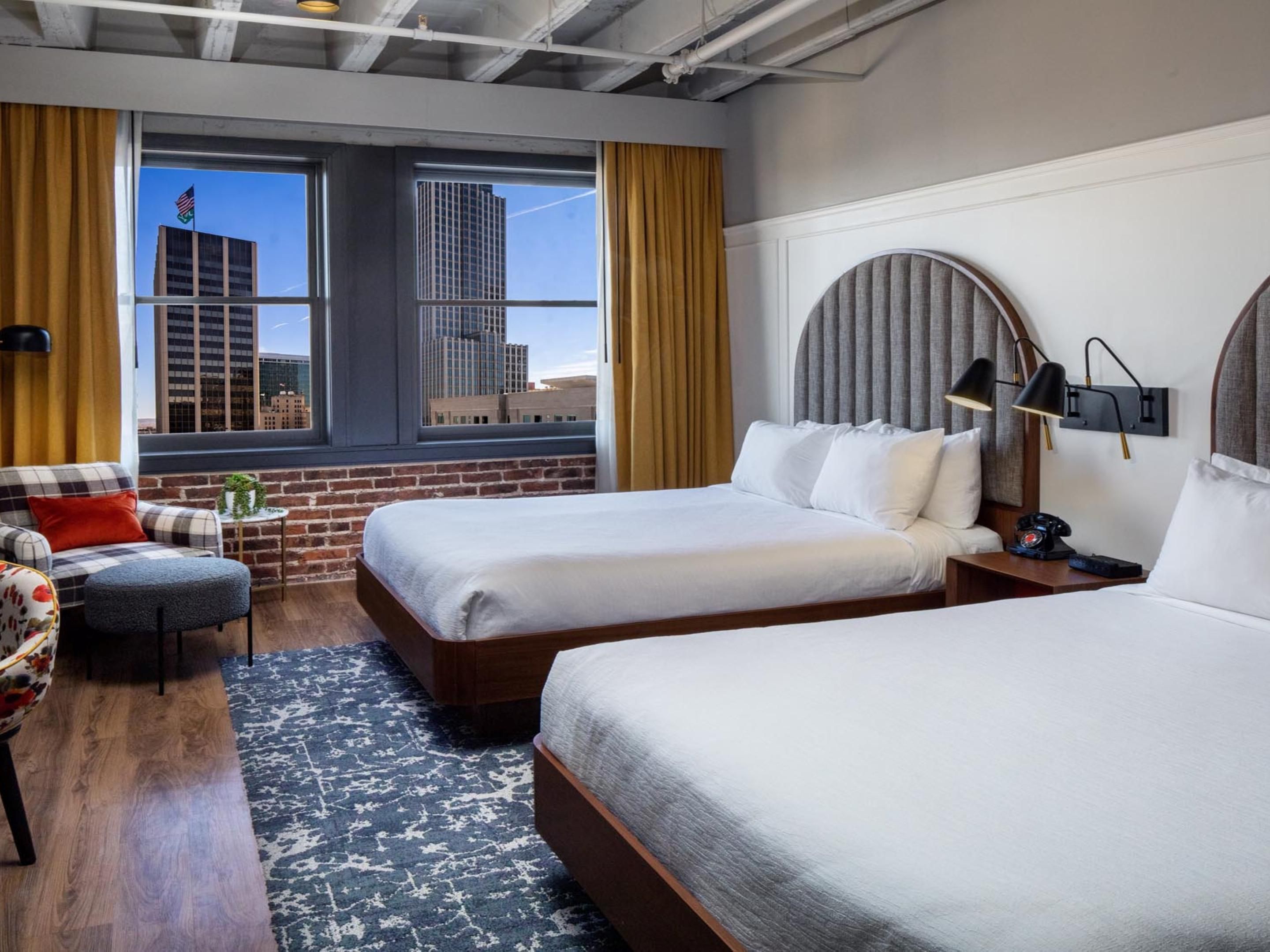 Guest room with view of Downtown Omaha