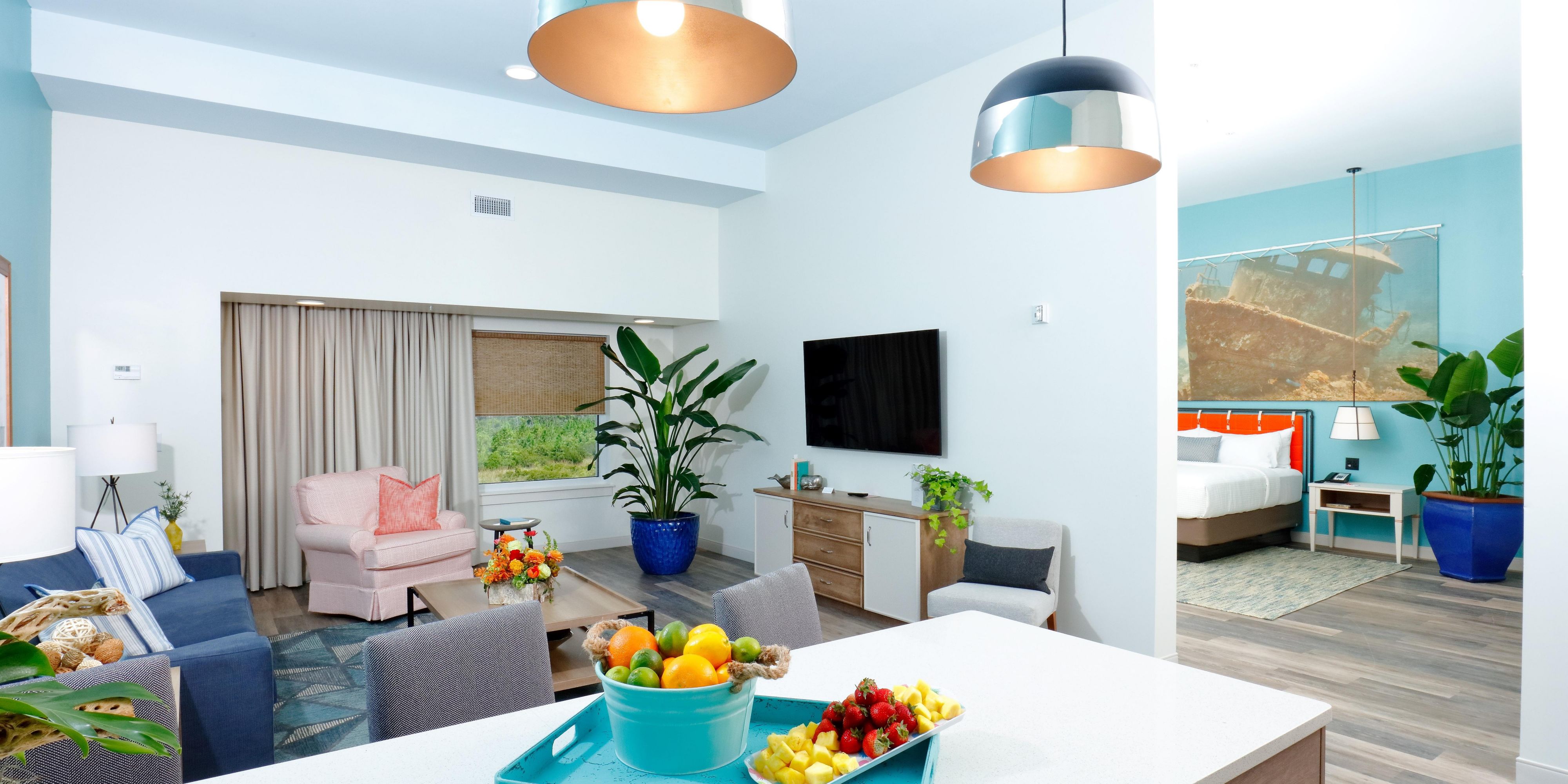 Imagine your next stay in our Executive Suite Living & Bedroom