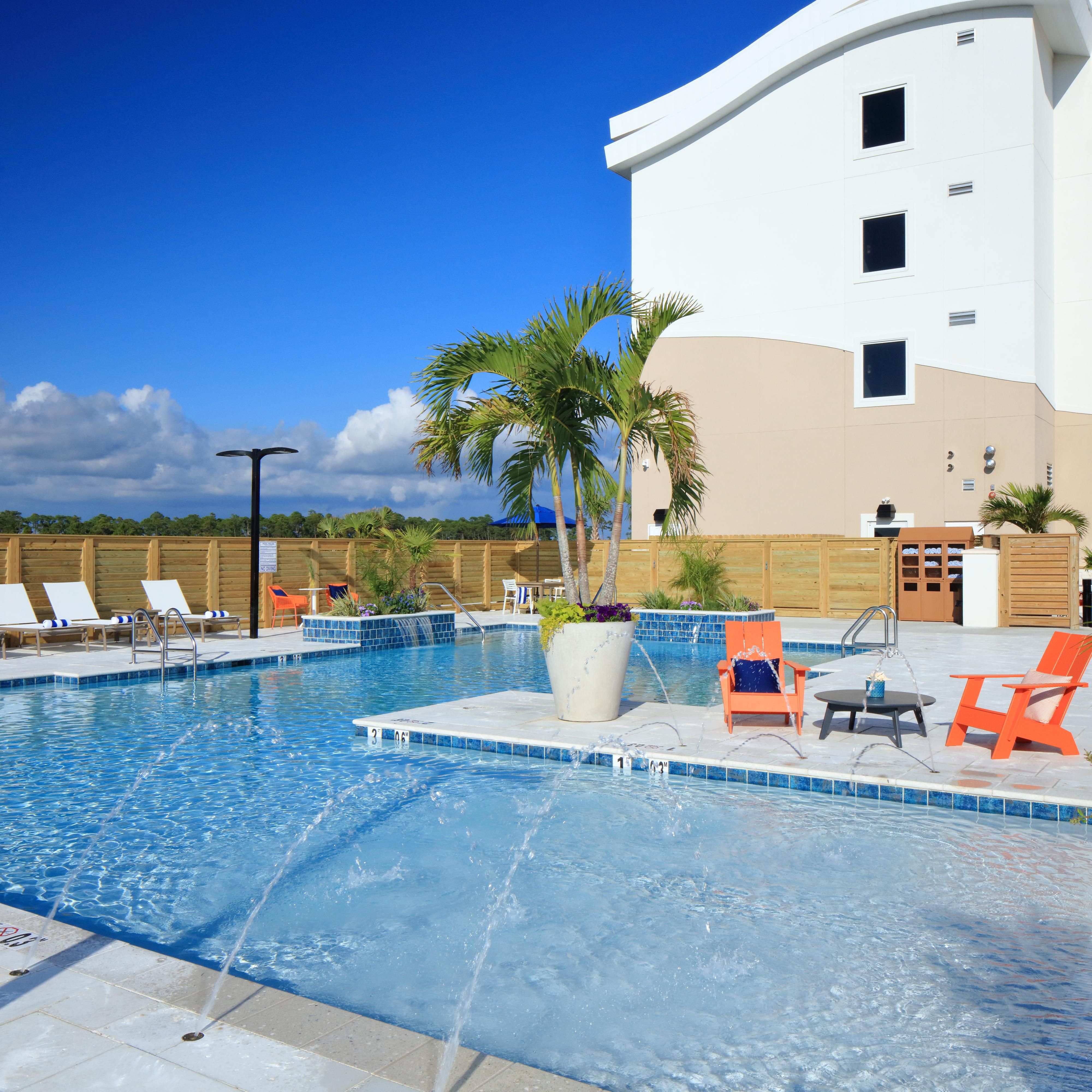 Take a dip in our large outdoor pool