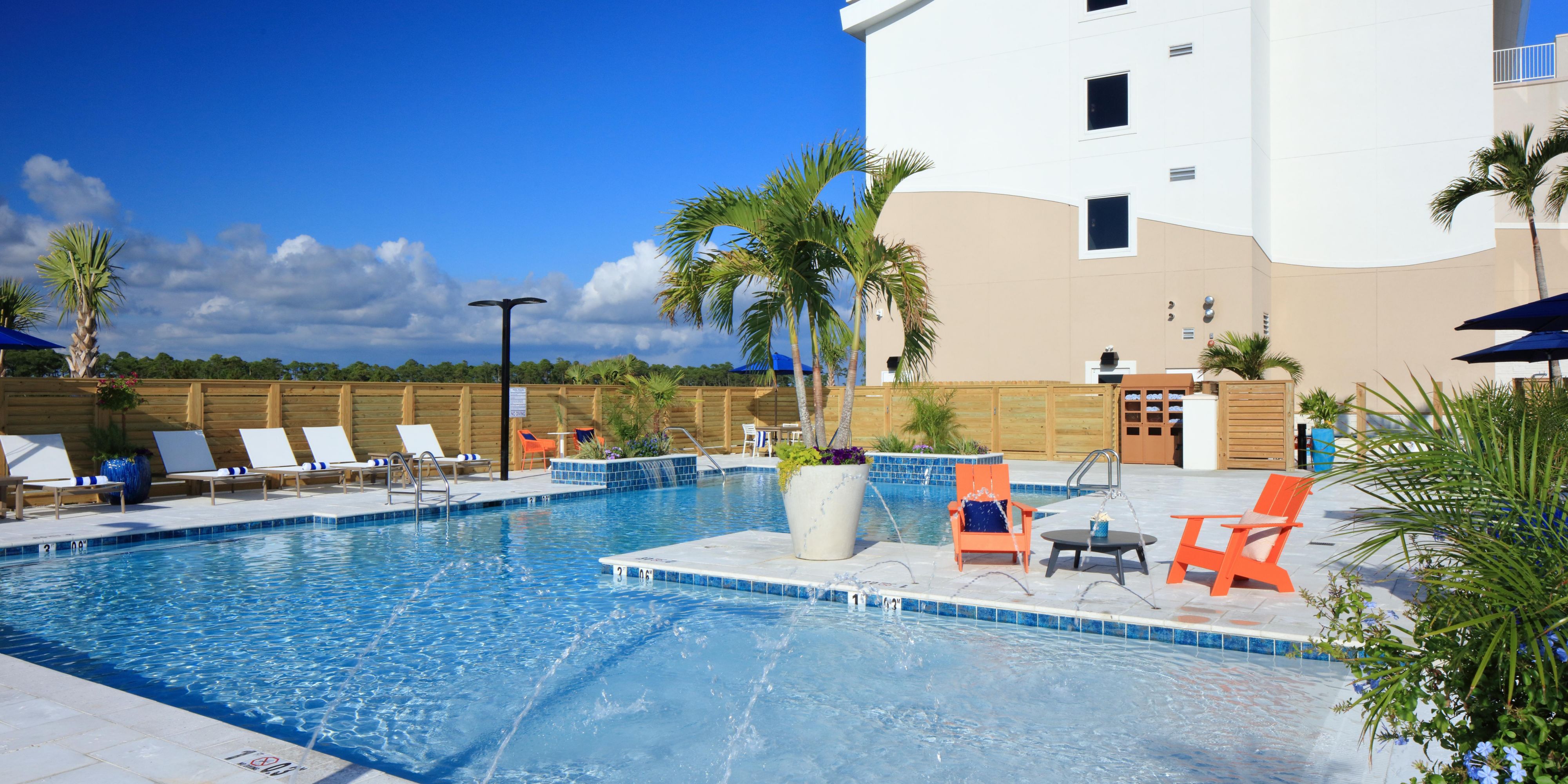 Take a dip in our large outdoor pool