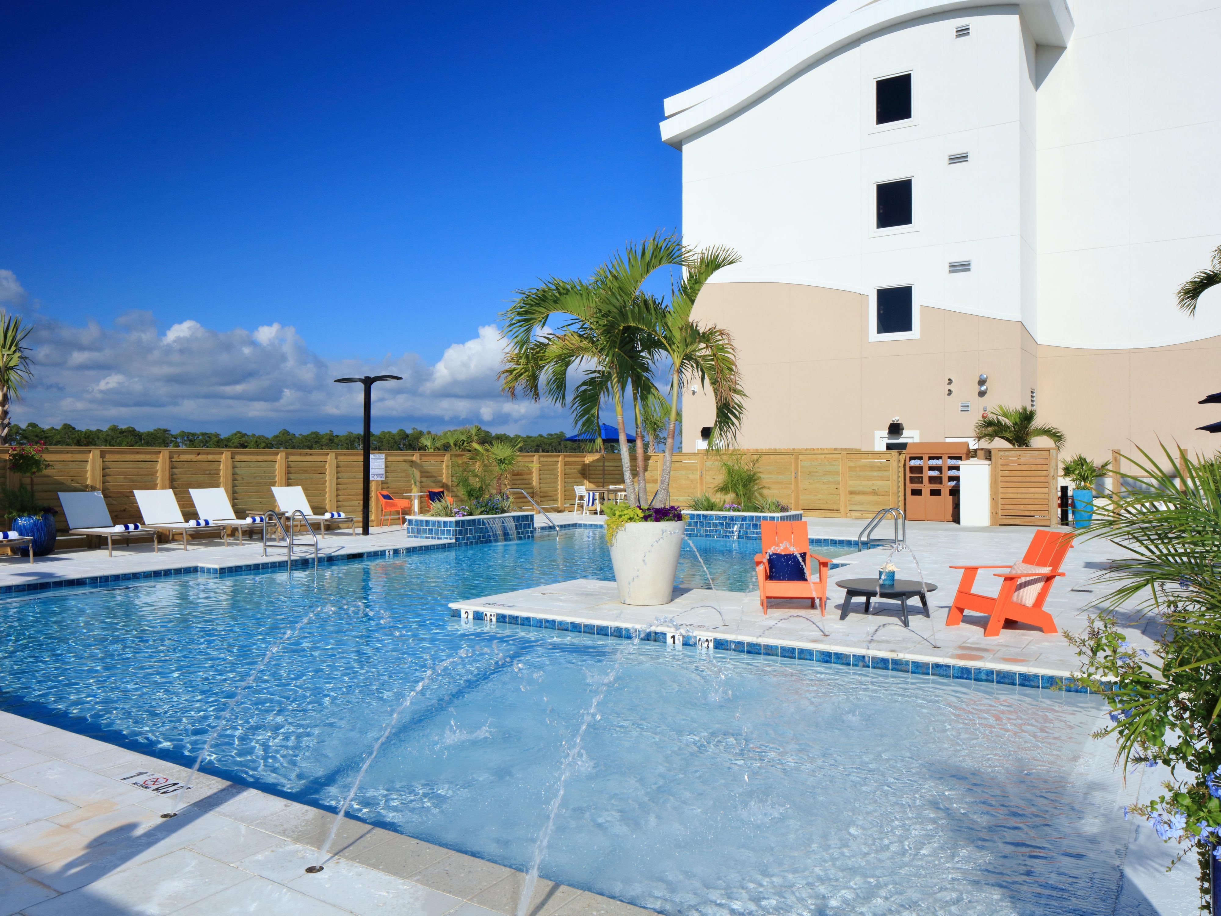 Take a dip in our large outdoor pool 