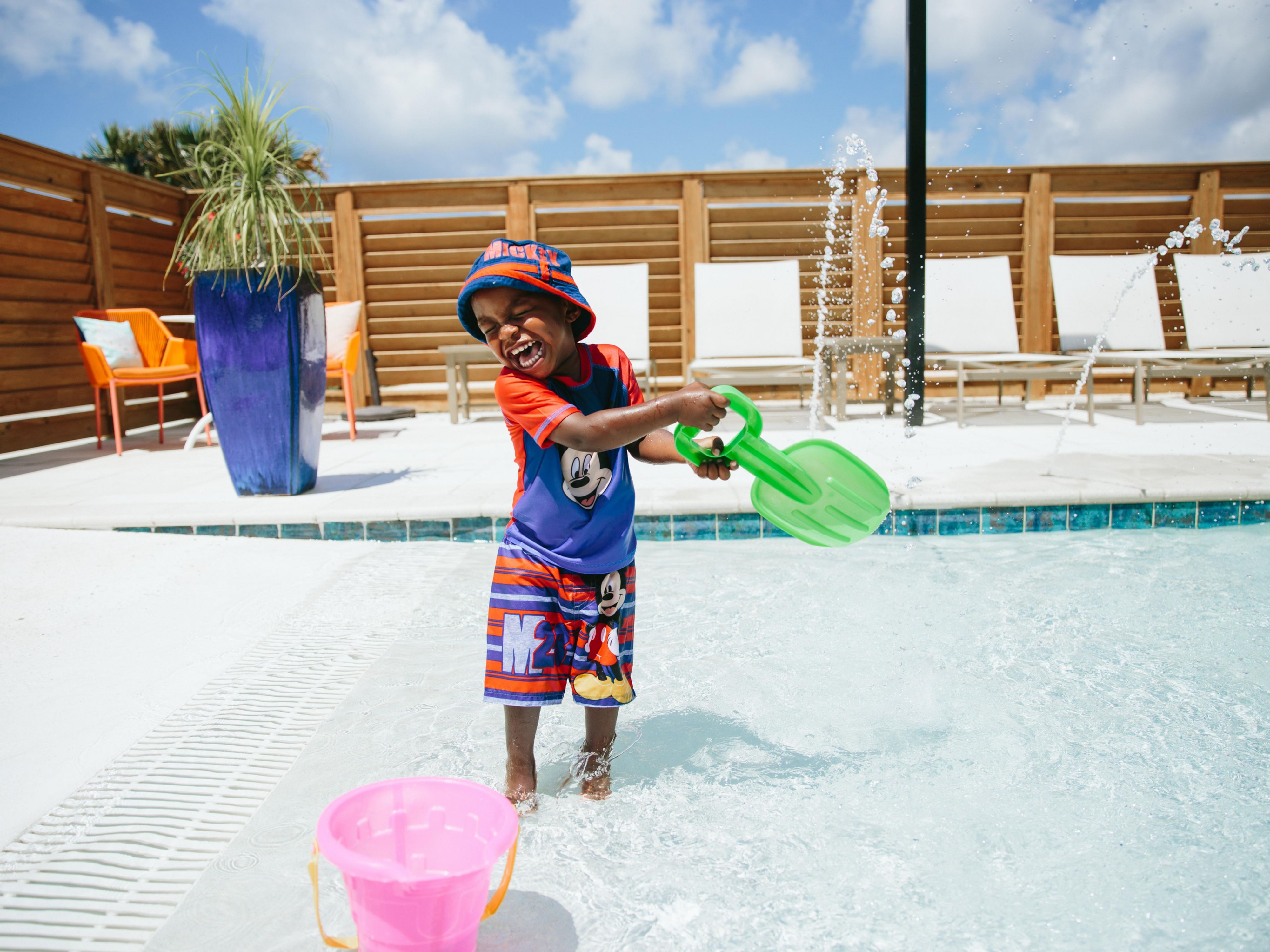 Take a splash in our outdoor pool