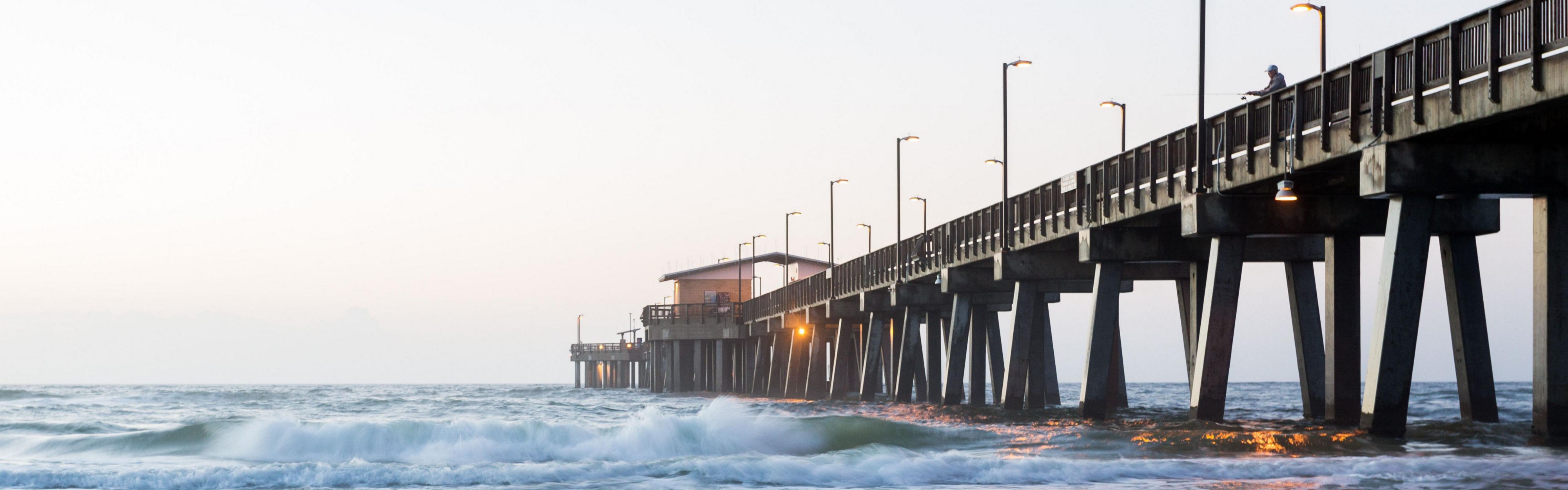 The Gulf State Park Pier is open w/ 725 feet of fishing per side