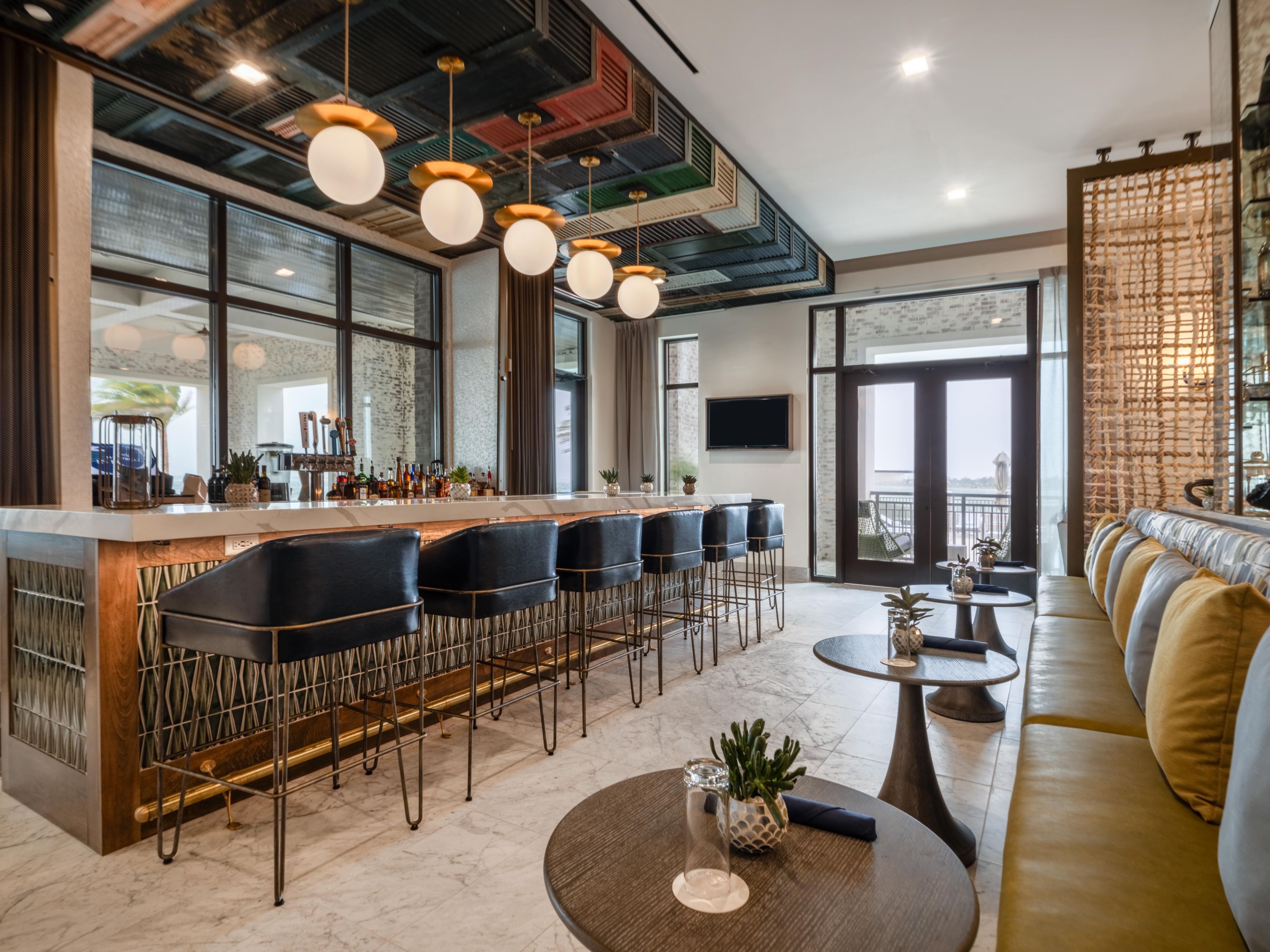 Join us at the bar at Tarpon's for creative cocktails.