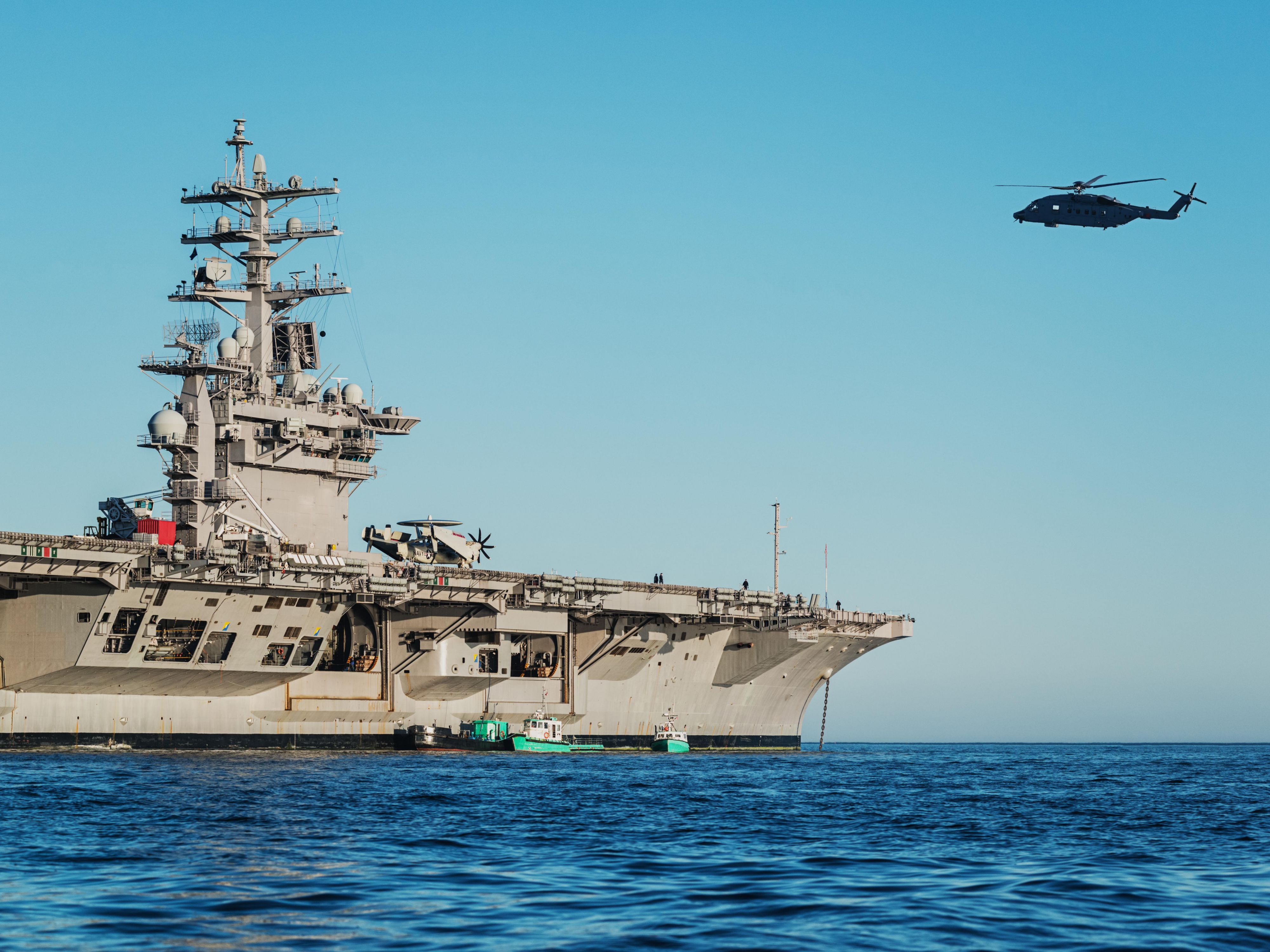 navy ship in ocean