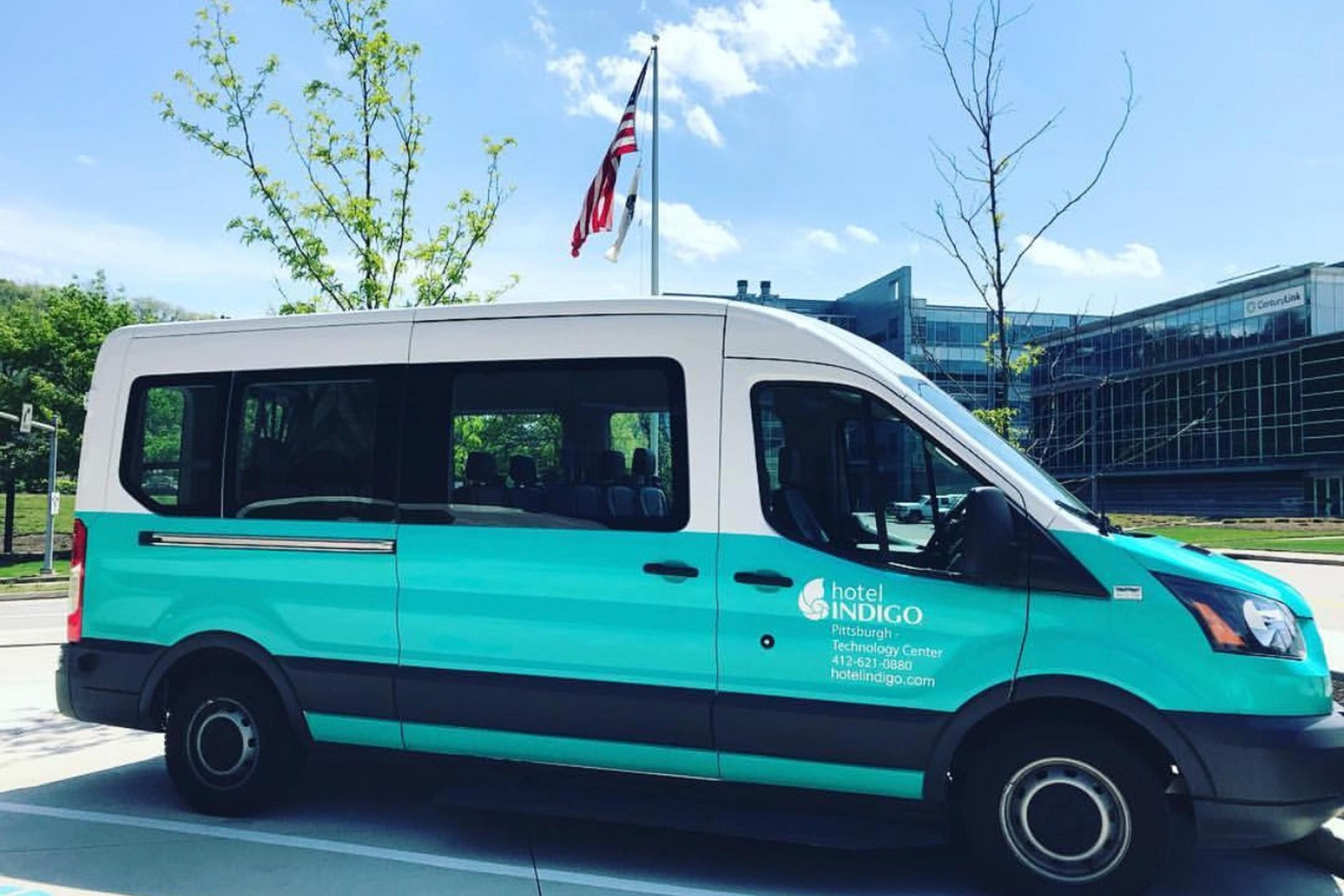 12 passenger shuttle available to all guests and will travel within a 3-mile radius visiting local universities such as Pitt, CMU, Carlow, Chatham and Duquesne along with UPMC Medical facilities and Hazelwood Green featuring Mill 19 and OneValley.  Shuttle is based on availability - Call the hotel for more details