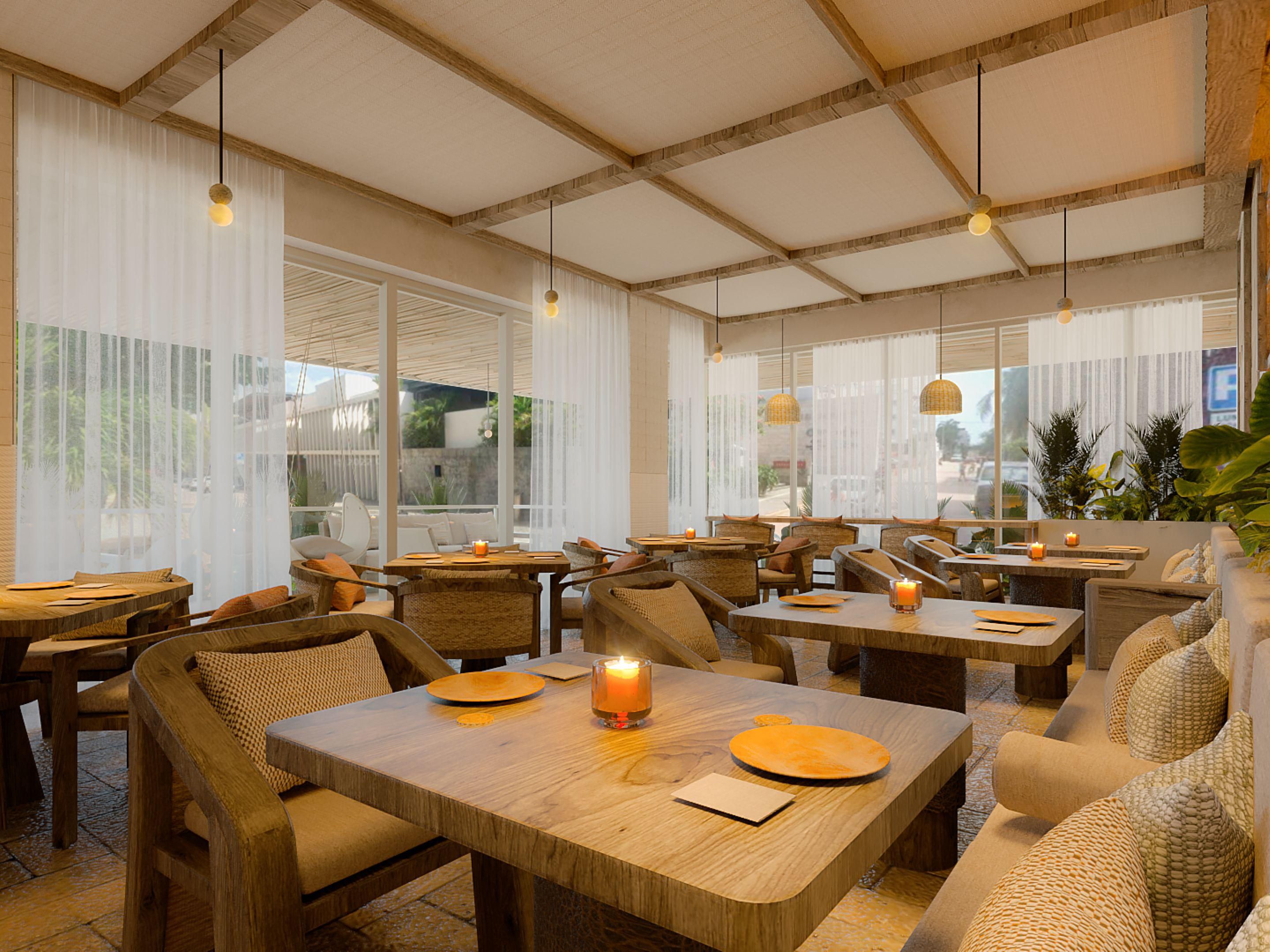 Our restaurant at Hotel Indigo Playa del Carmen blends vibrant local flavors with modern culinary flair. Steps from the lobby, it’s the perfect spot to enjoy breakfast, lunch, or dinner in a stylish, art-inspired setting that captures the spirit of the Riviera Maya.