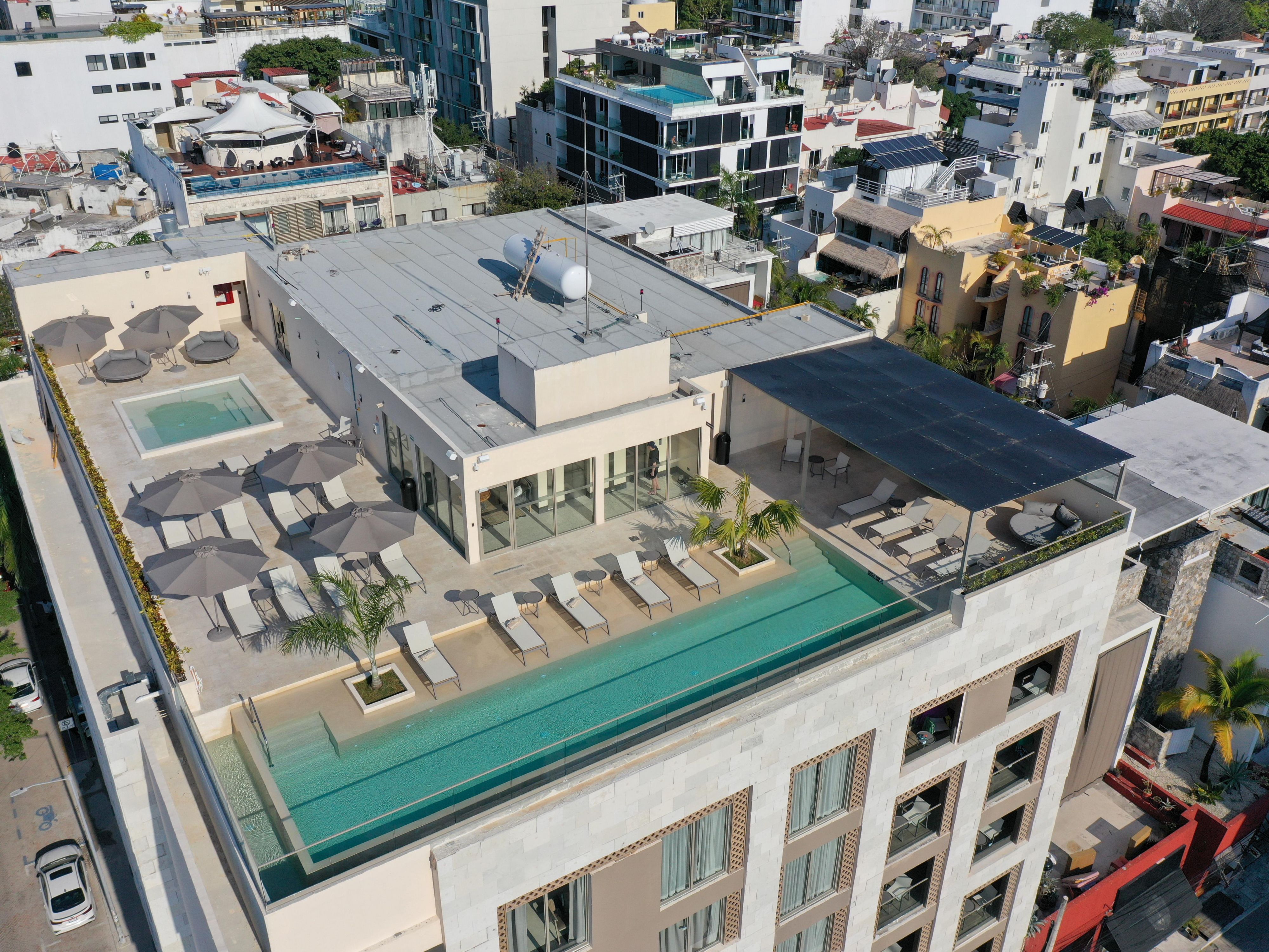 Aerial hotel view