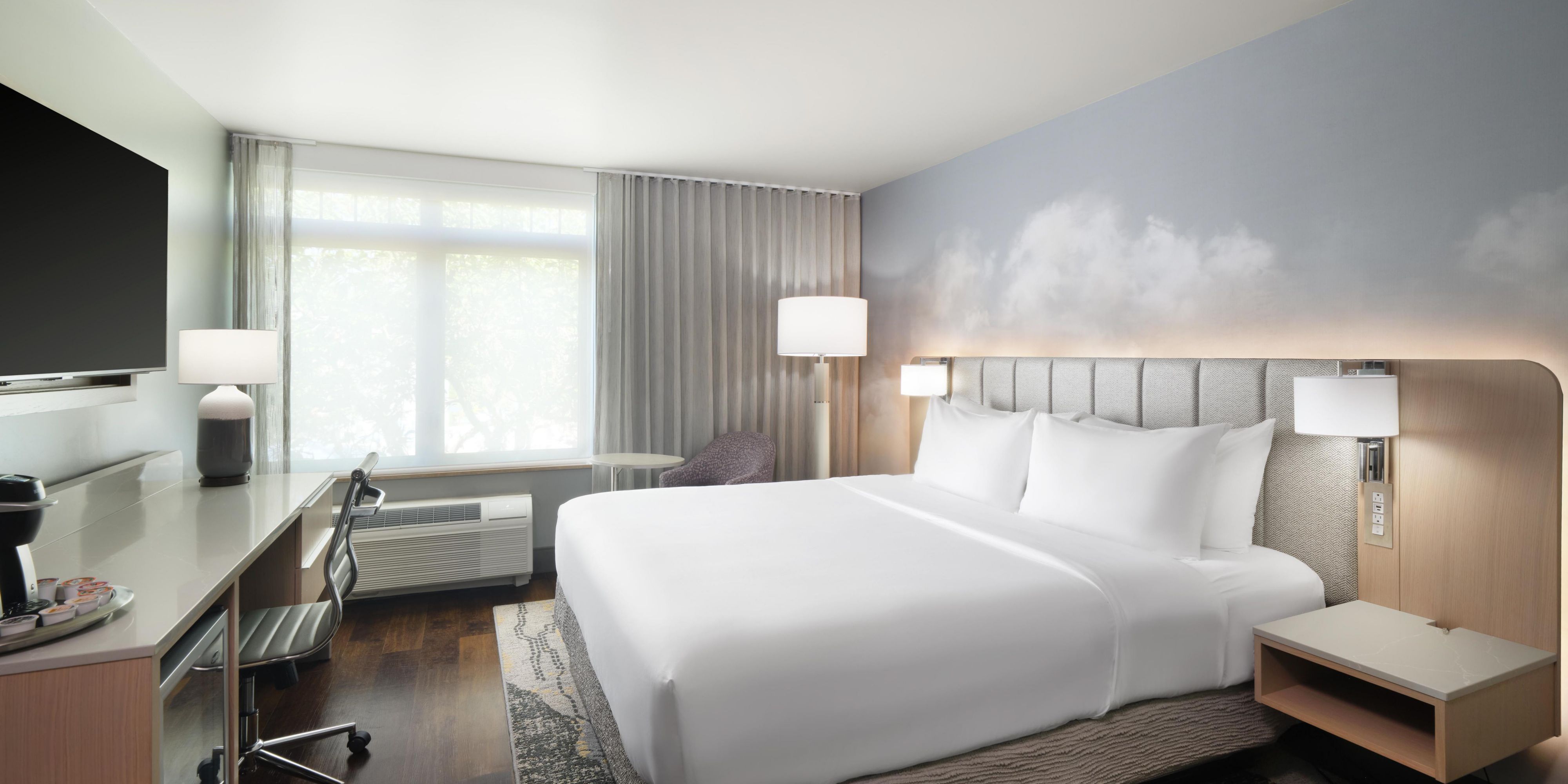 Accessible king rooms feature roll-in showers.