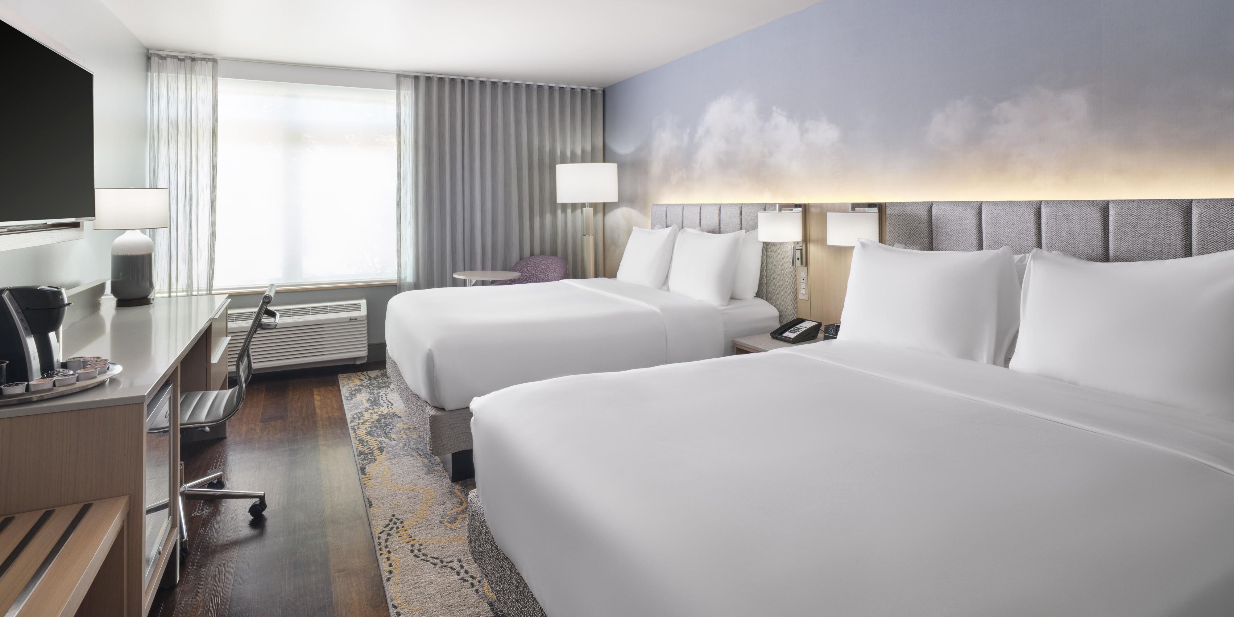 Our rooms and suites feature both king- and queen-sized beds
