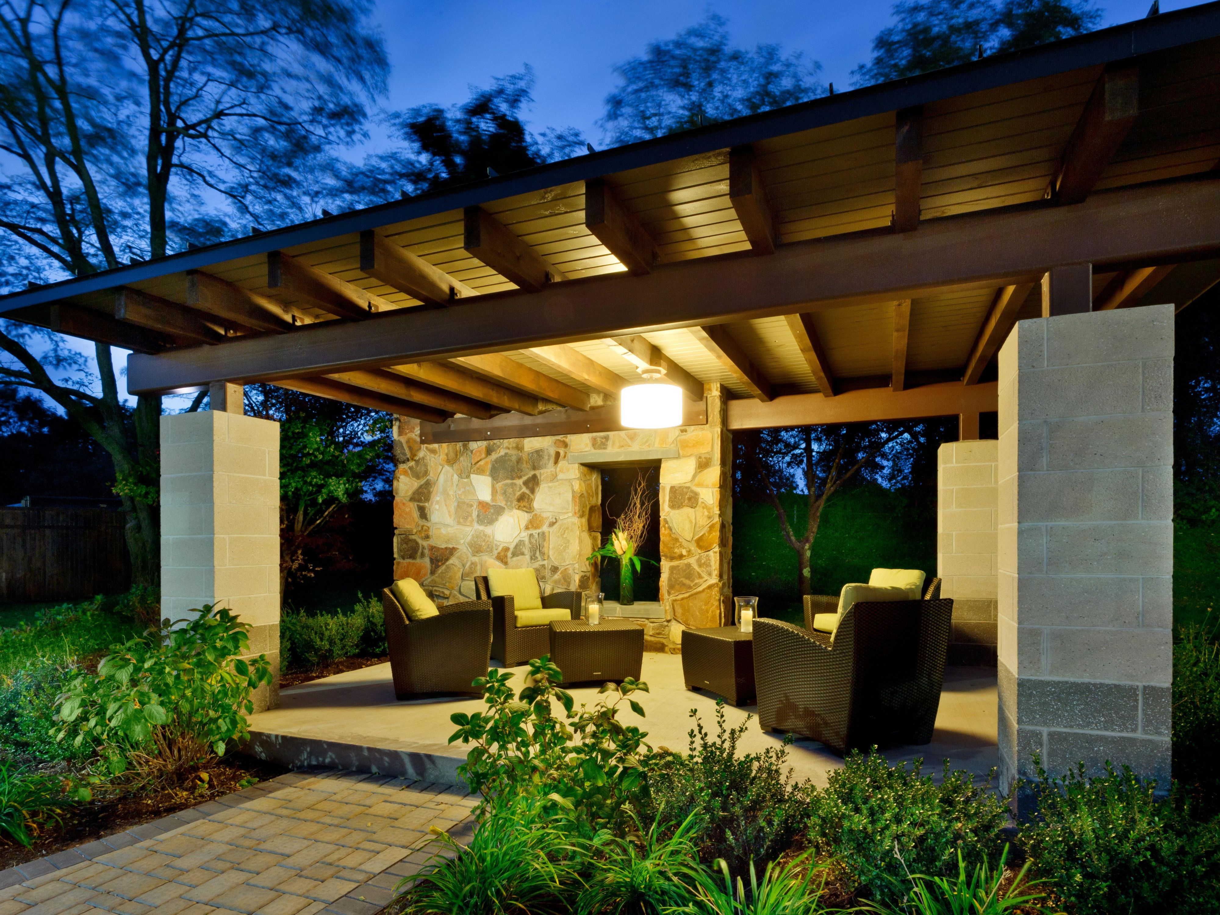 Spend the evening by the outdoor lounge area and fire pits