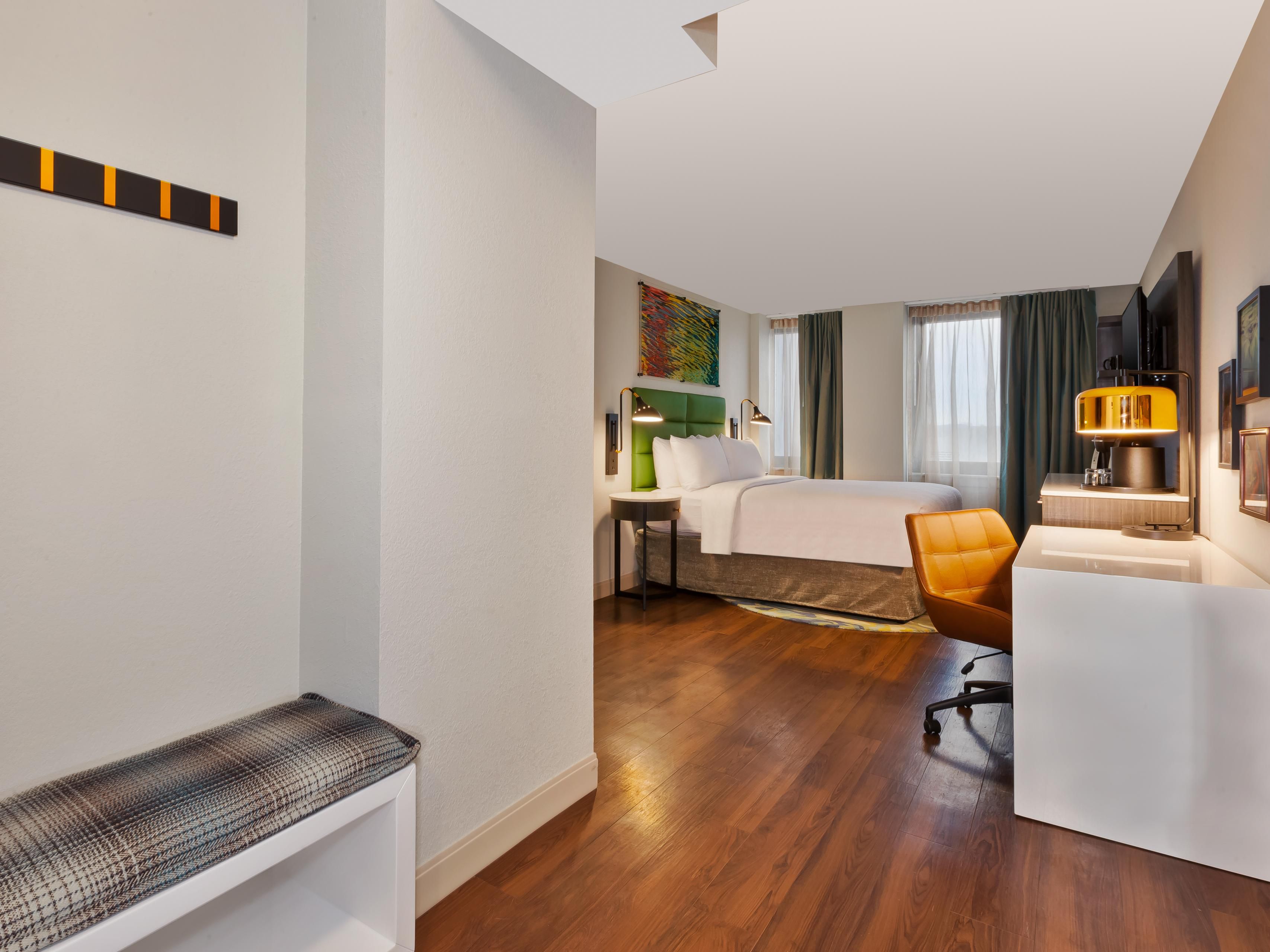 Our accessible rooms connect to the Mayo Clinic via Skyway.