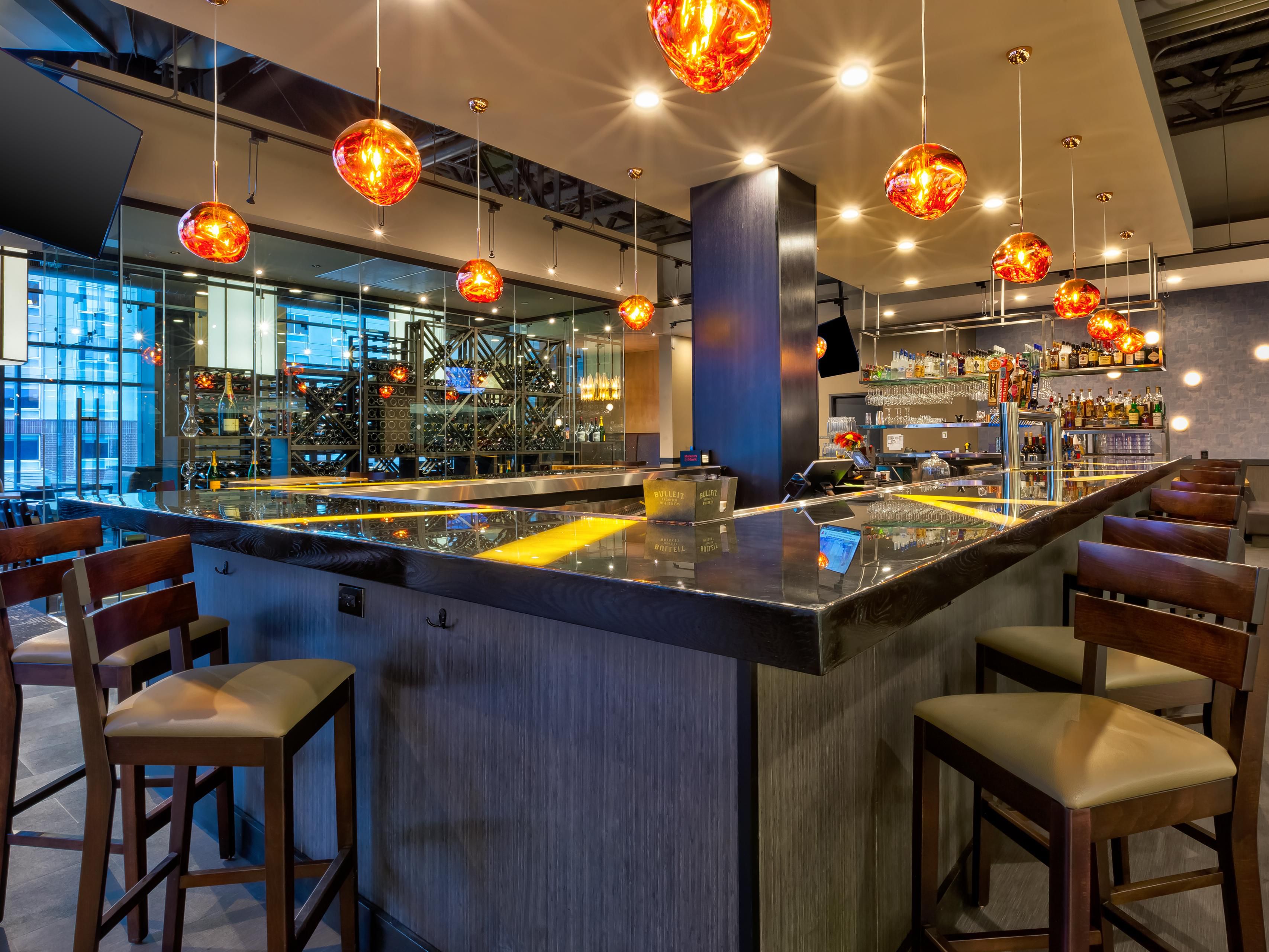 Crave Restaurant features happy hour drink special daily.