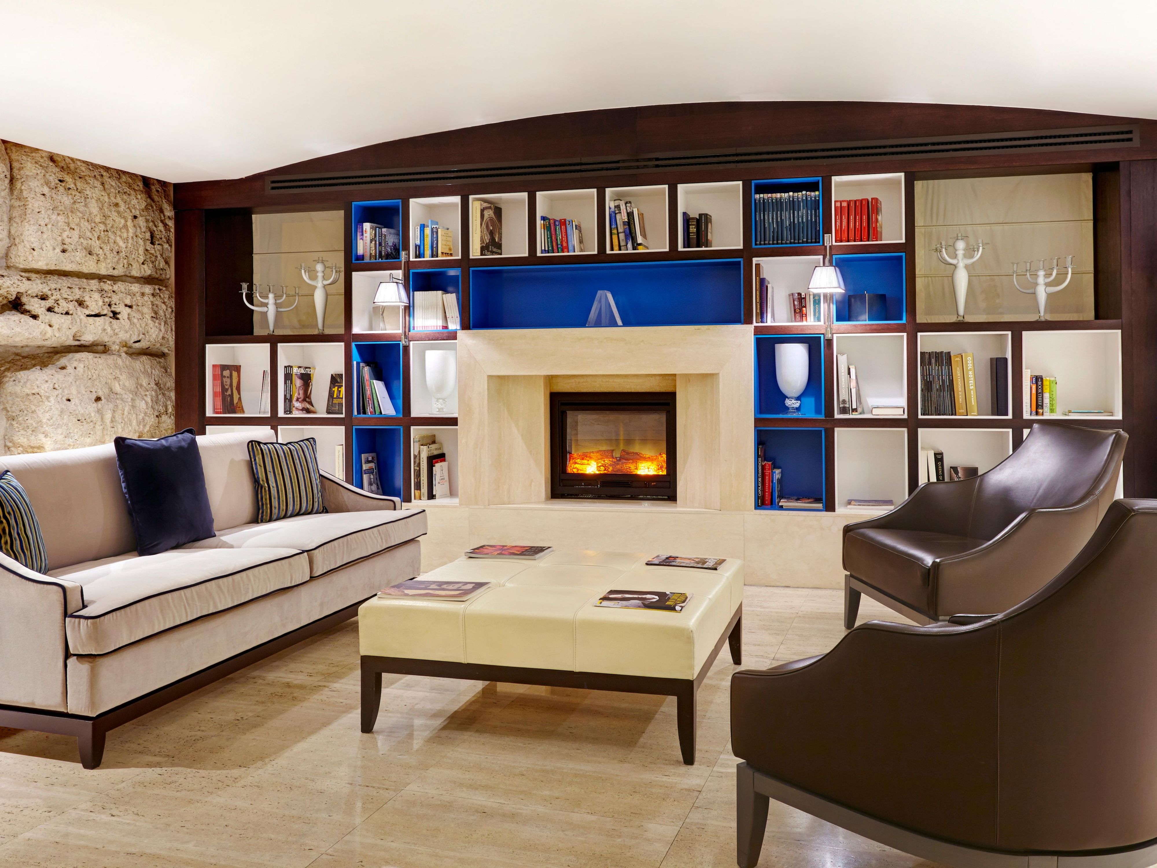 Relax in our cosy library while planning your day
