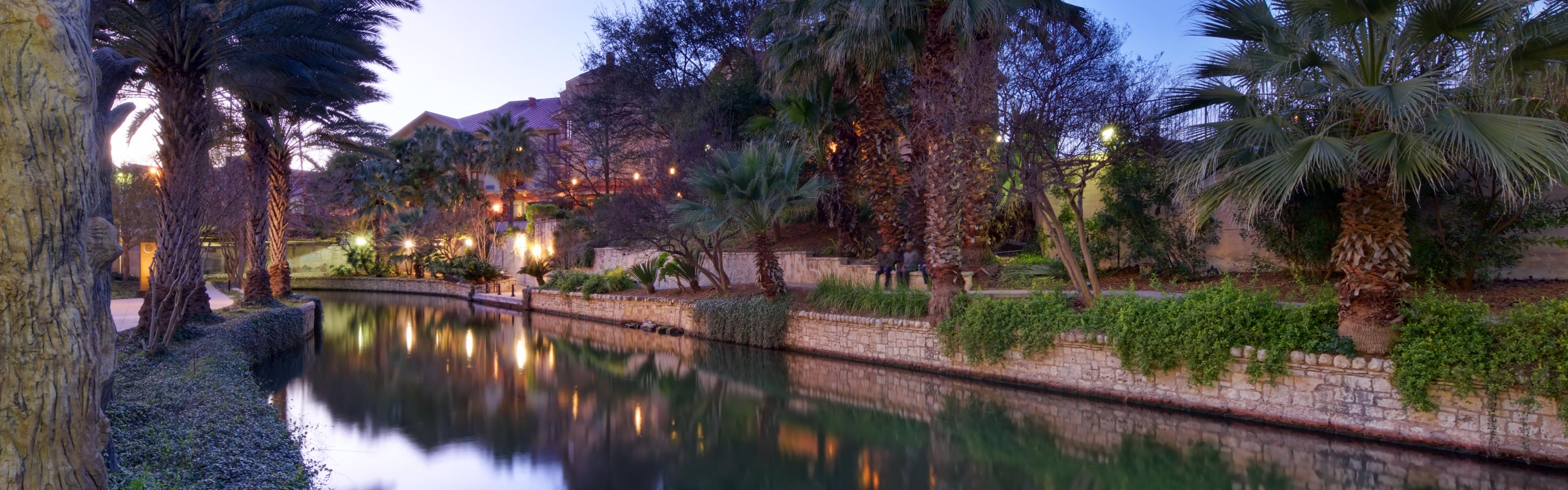San Antonio River Walk at dusk