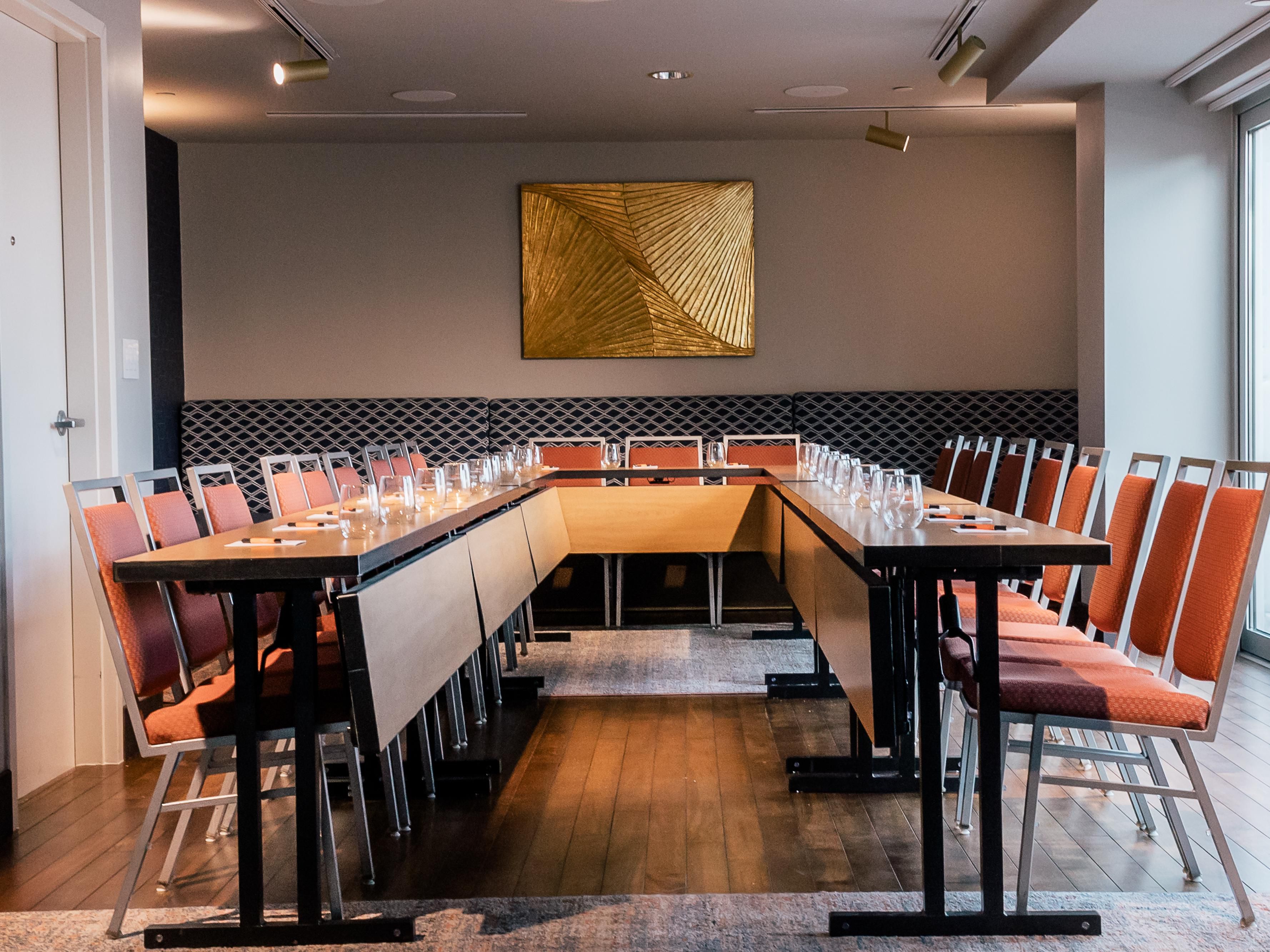 meeting room with u shaped table