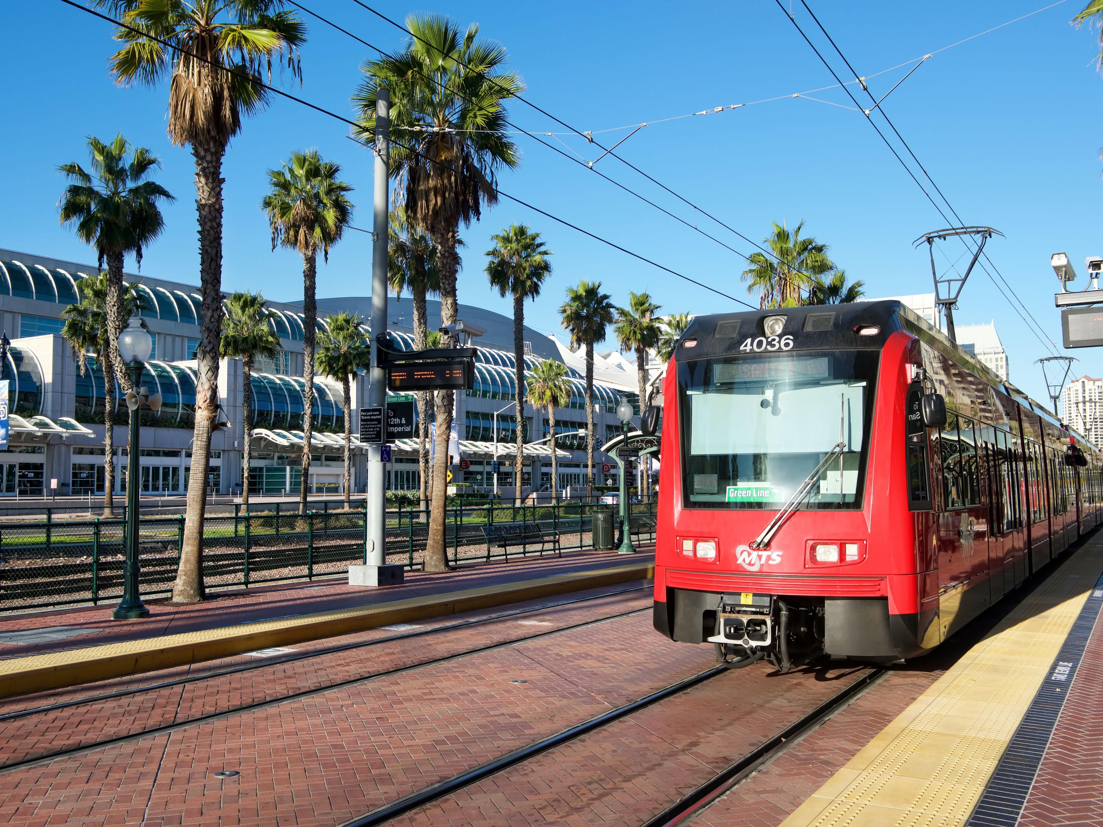 Hop aboard the MTS trolley for travel around the city.
